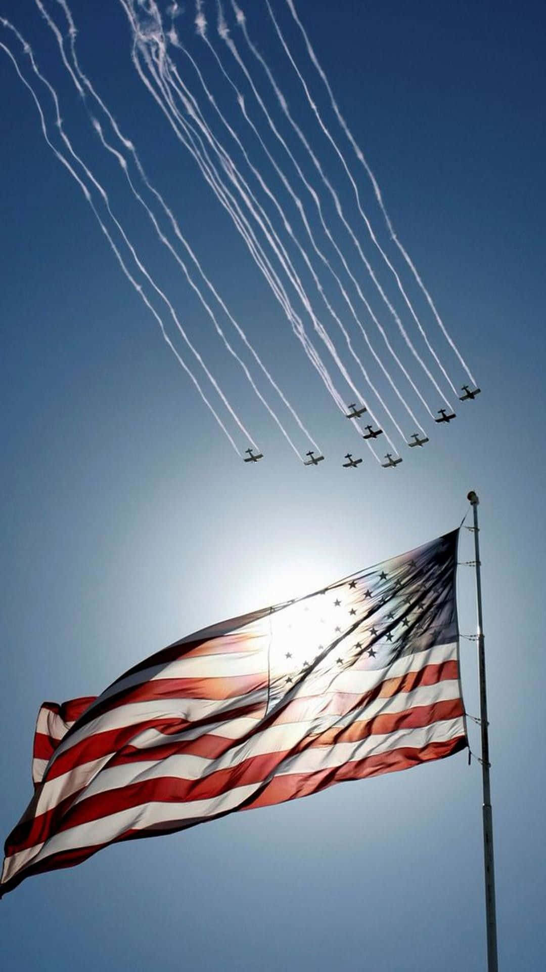 Download free Usa iPhone Flag With Jets