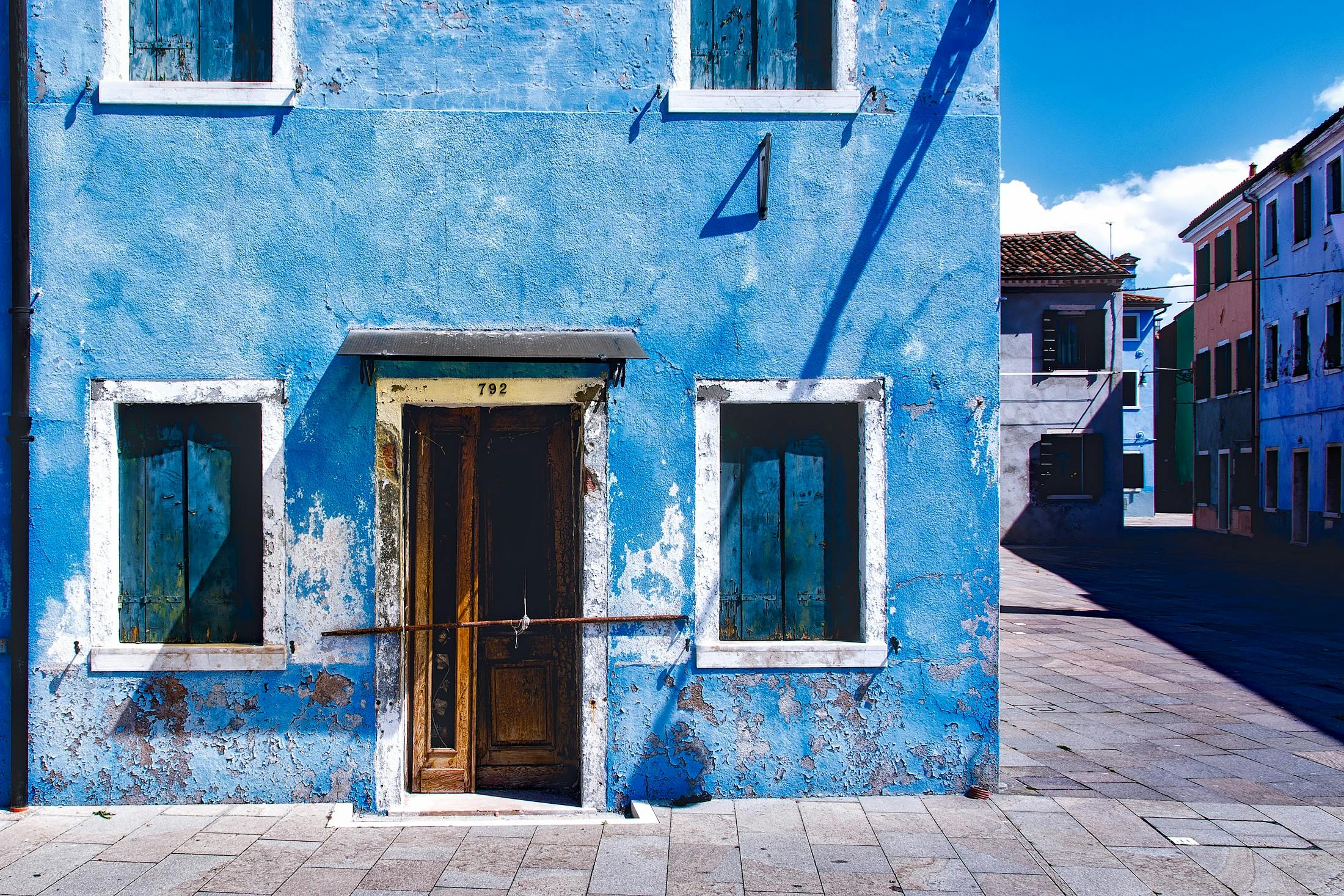 Blue Concrete 2 Storey House · Free