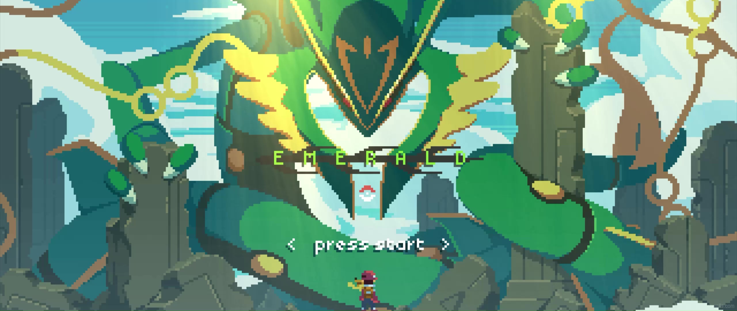 Mega Rayquaza Pokemon Emerald Pixel