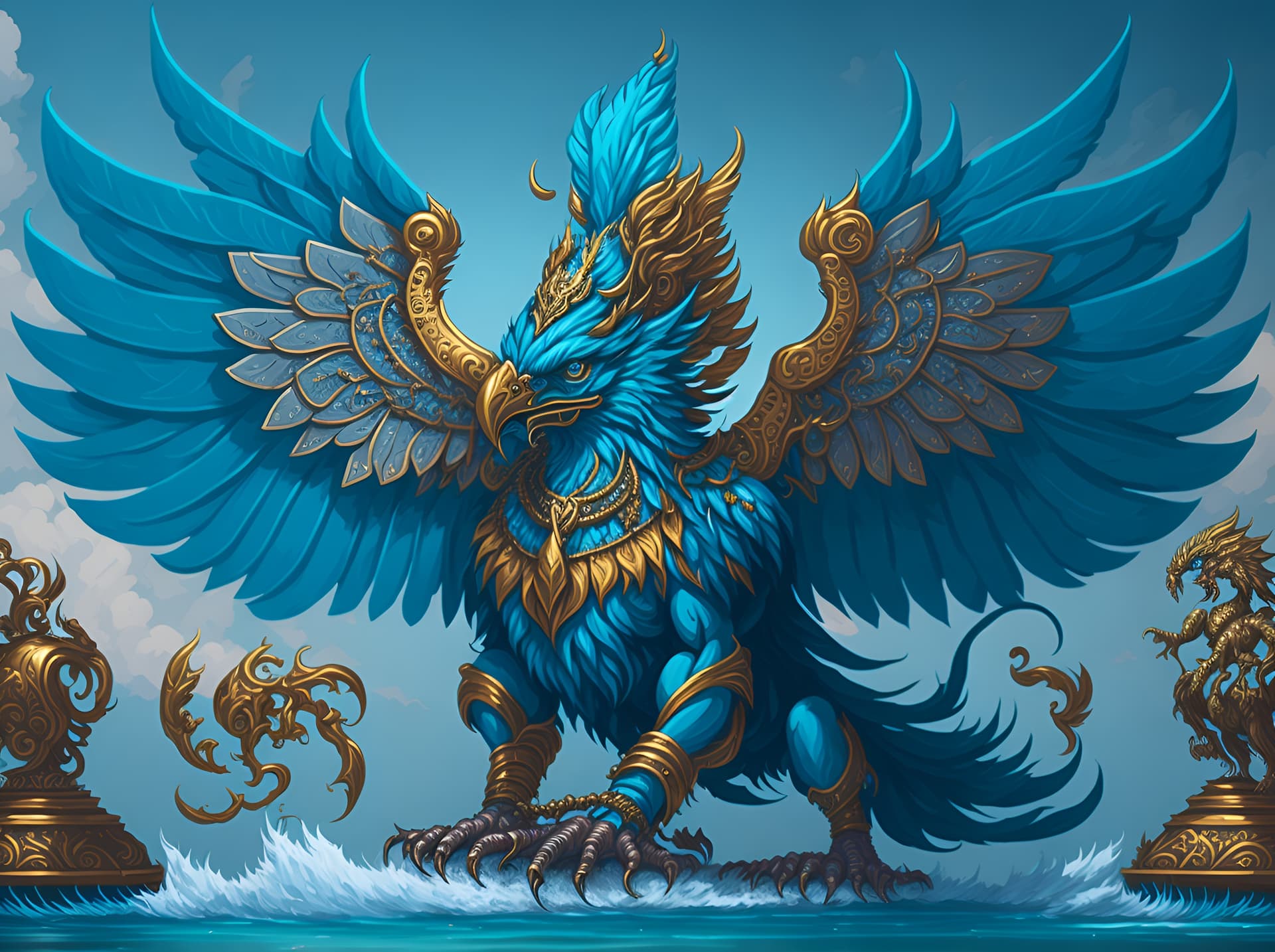 AI Generated Garuda Wallpaper And Art