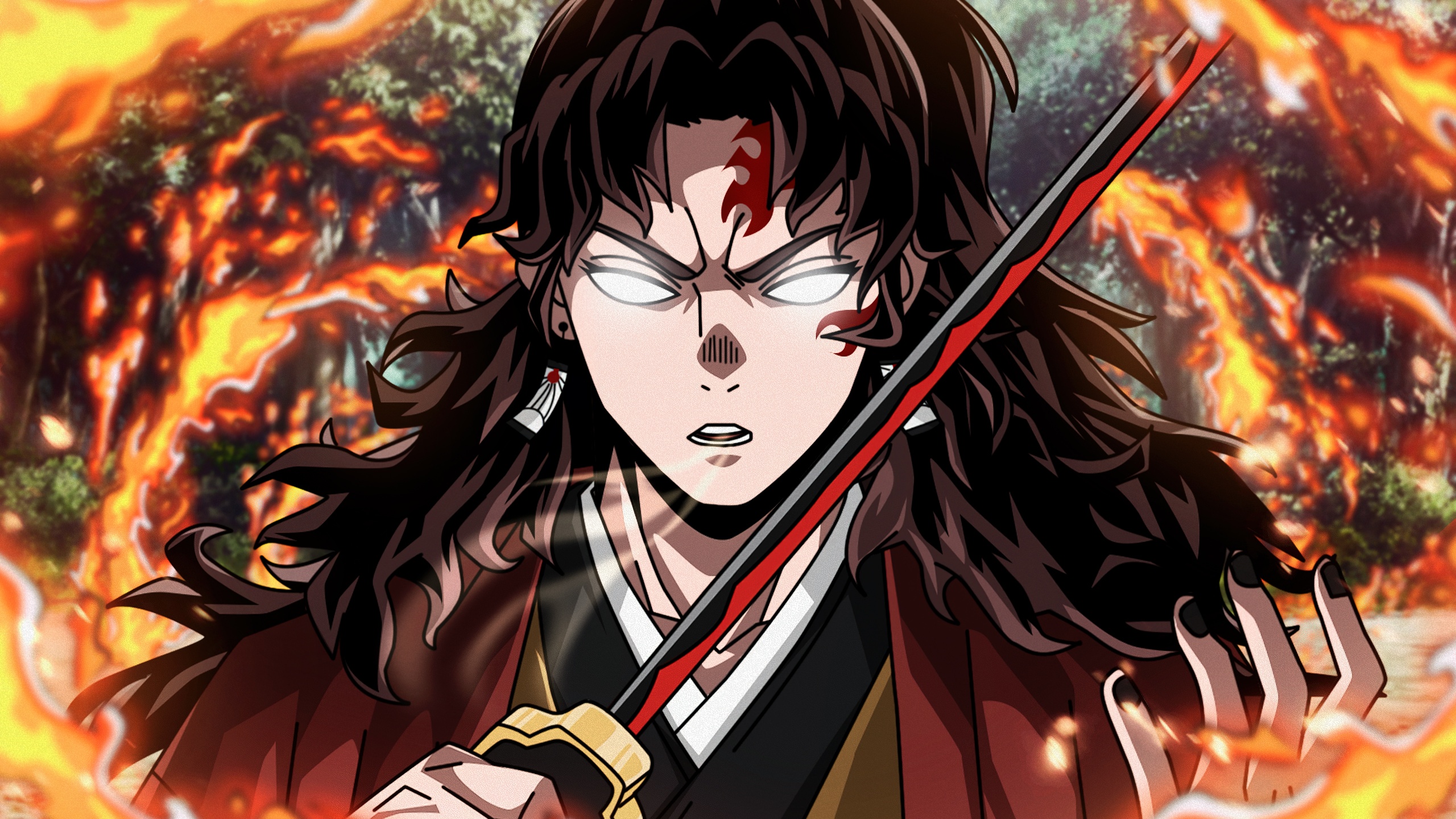Yoriichi Tsugikuni Wallpaper 4K, Fan Art
