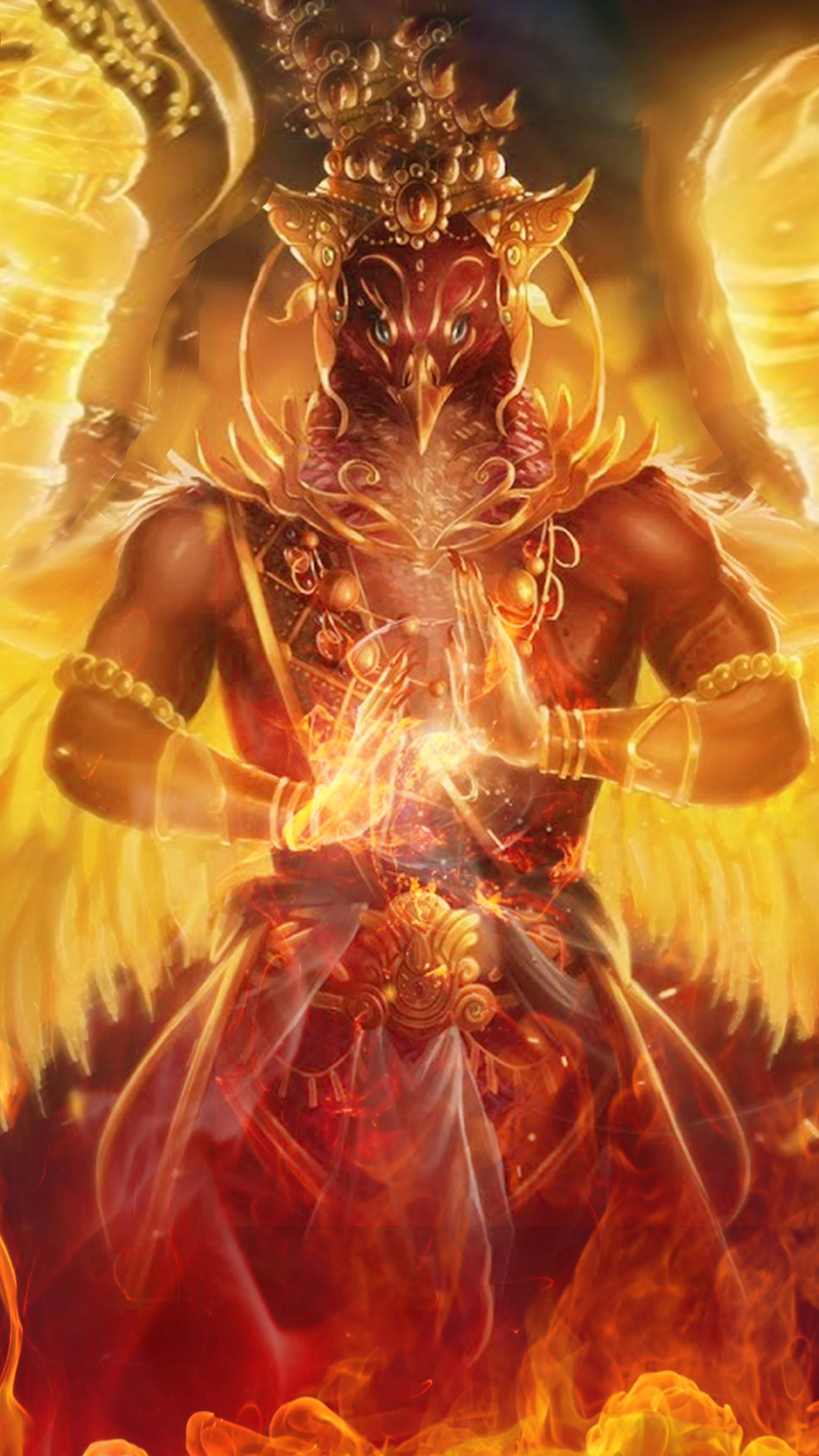 Download Burning Garuda Wallpaper