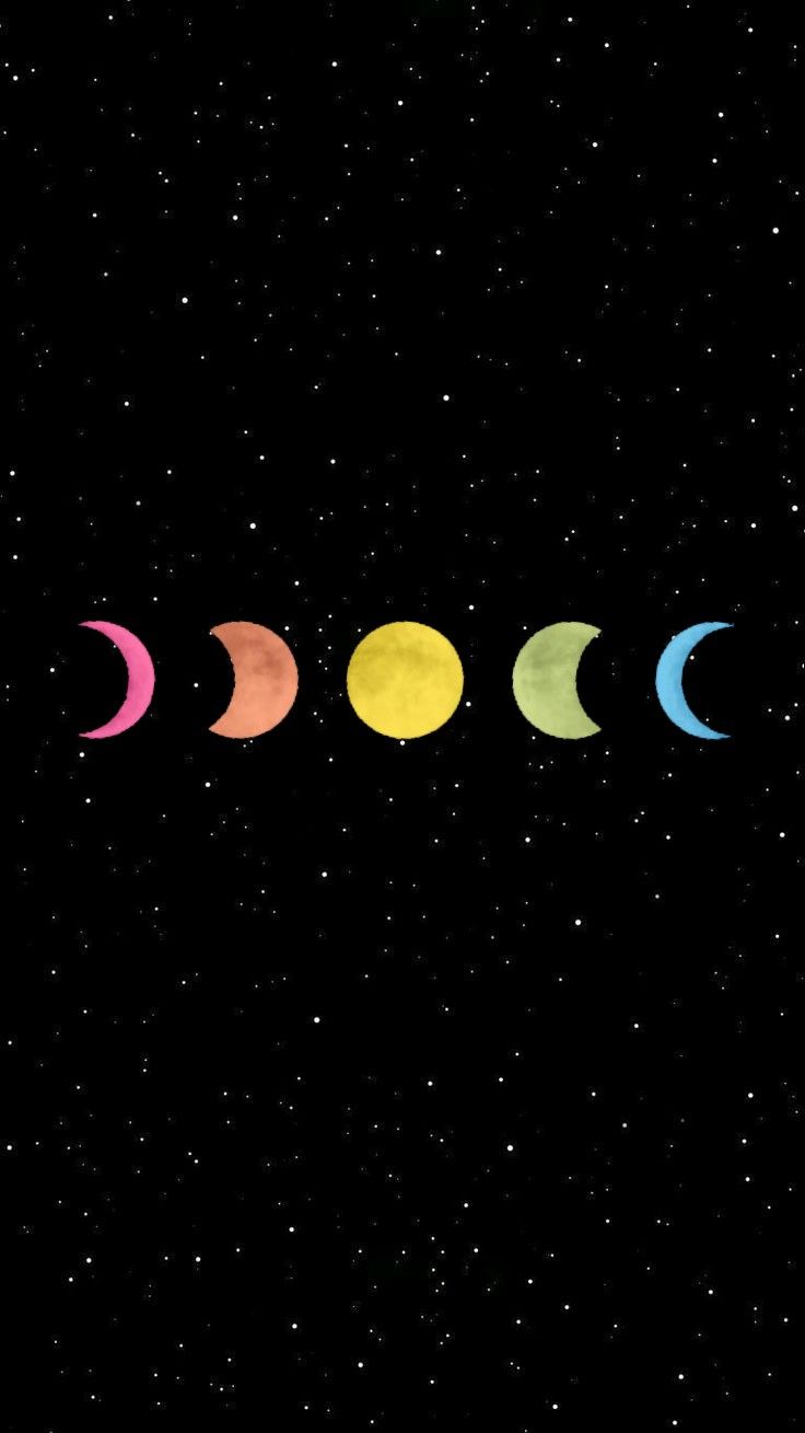 Pansexual Moon phases wallpaper