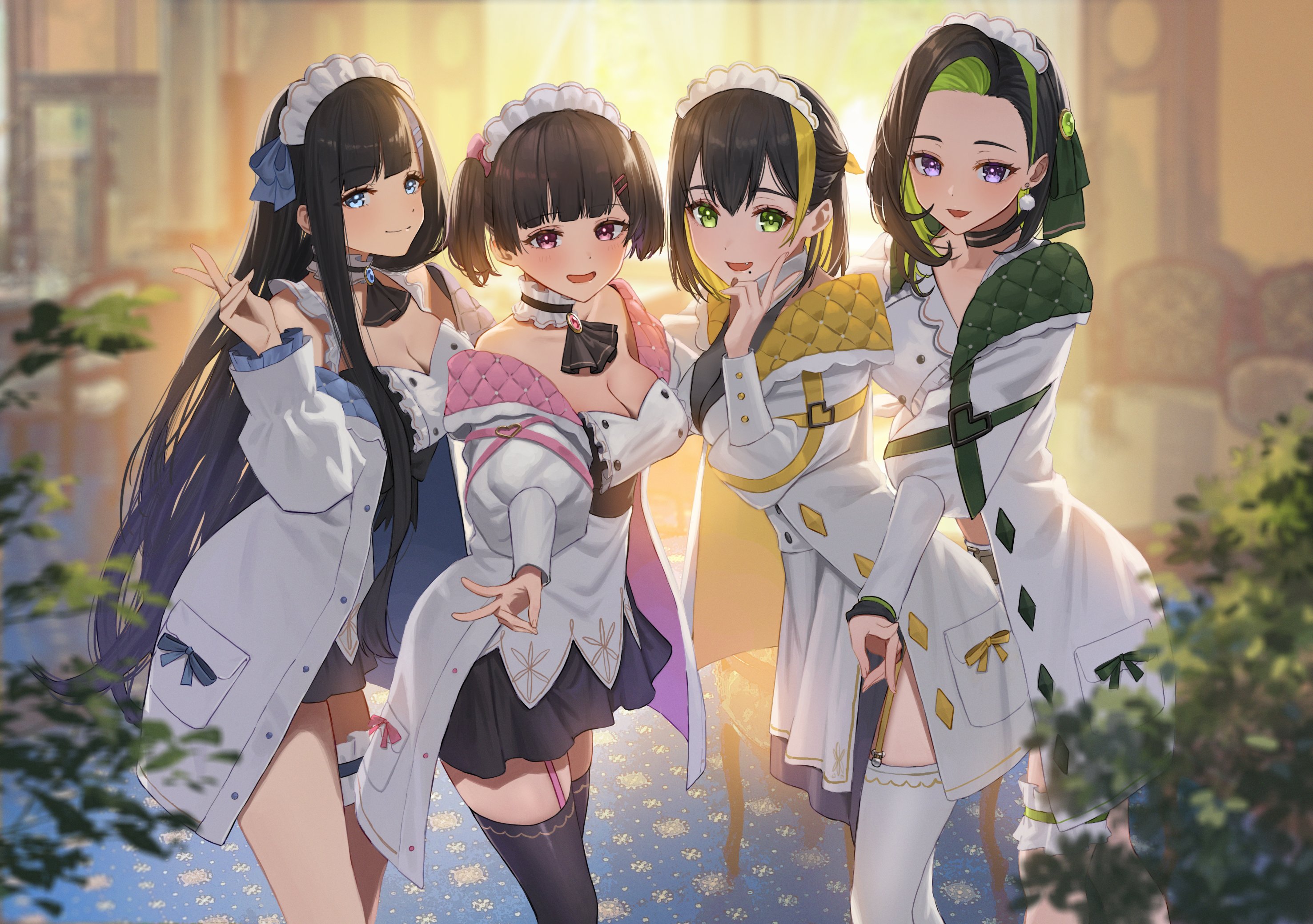 Anime Anime Girls Group Of Women