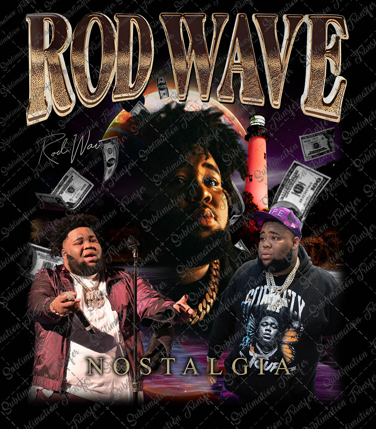 Rod Wave Nostalgia Png File, 90s Rap
