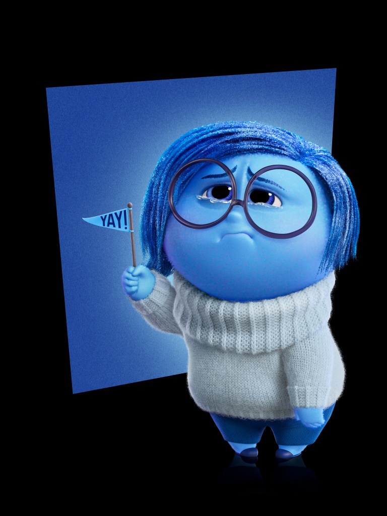 Sadness in Inside Out 2 8K Wallpaper