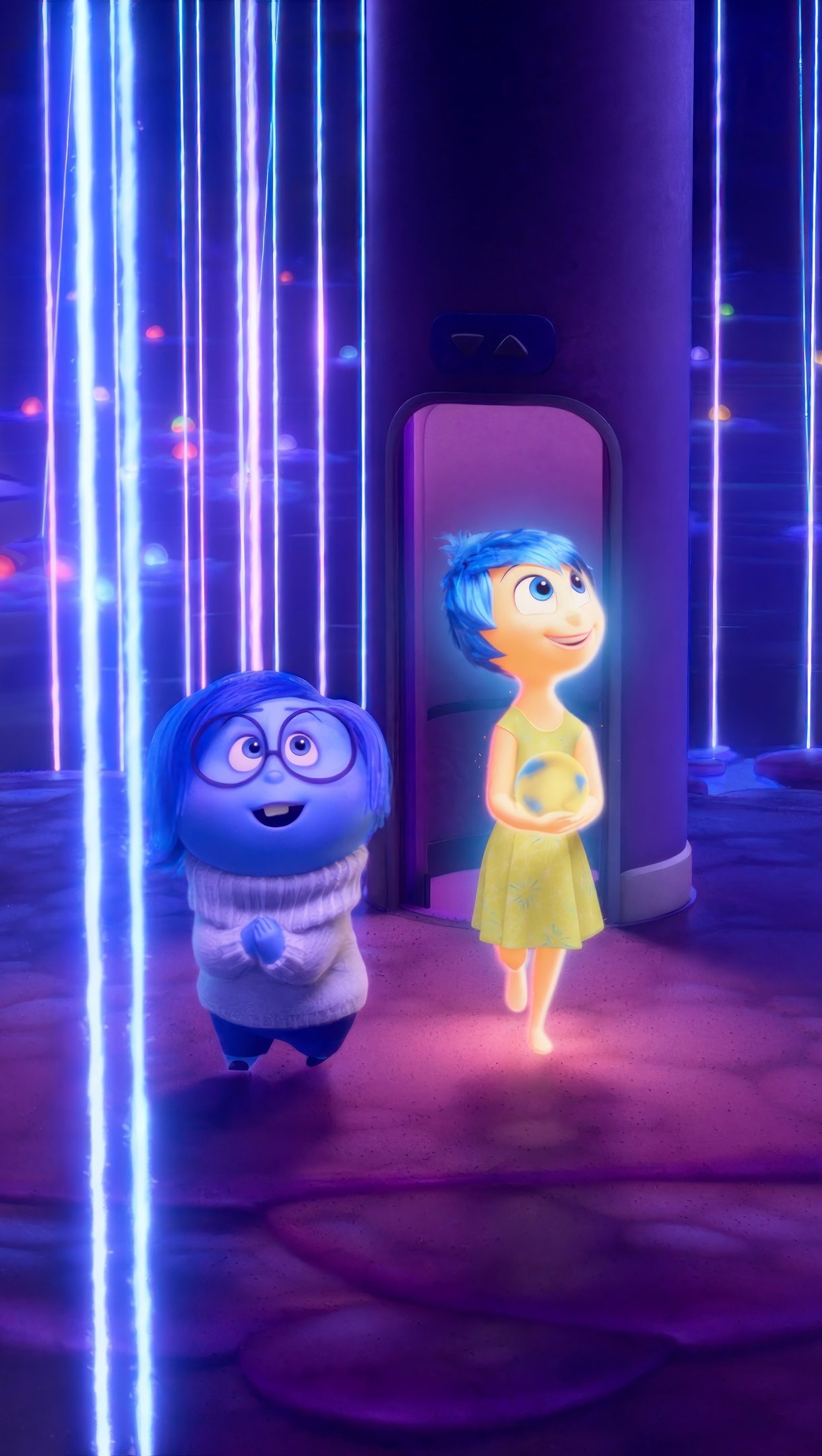 Inside Out 2 Joy Sadness Wallpaper 4k