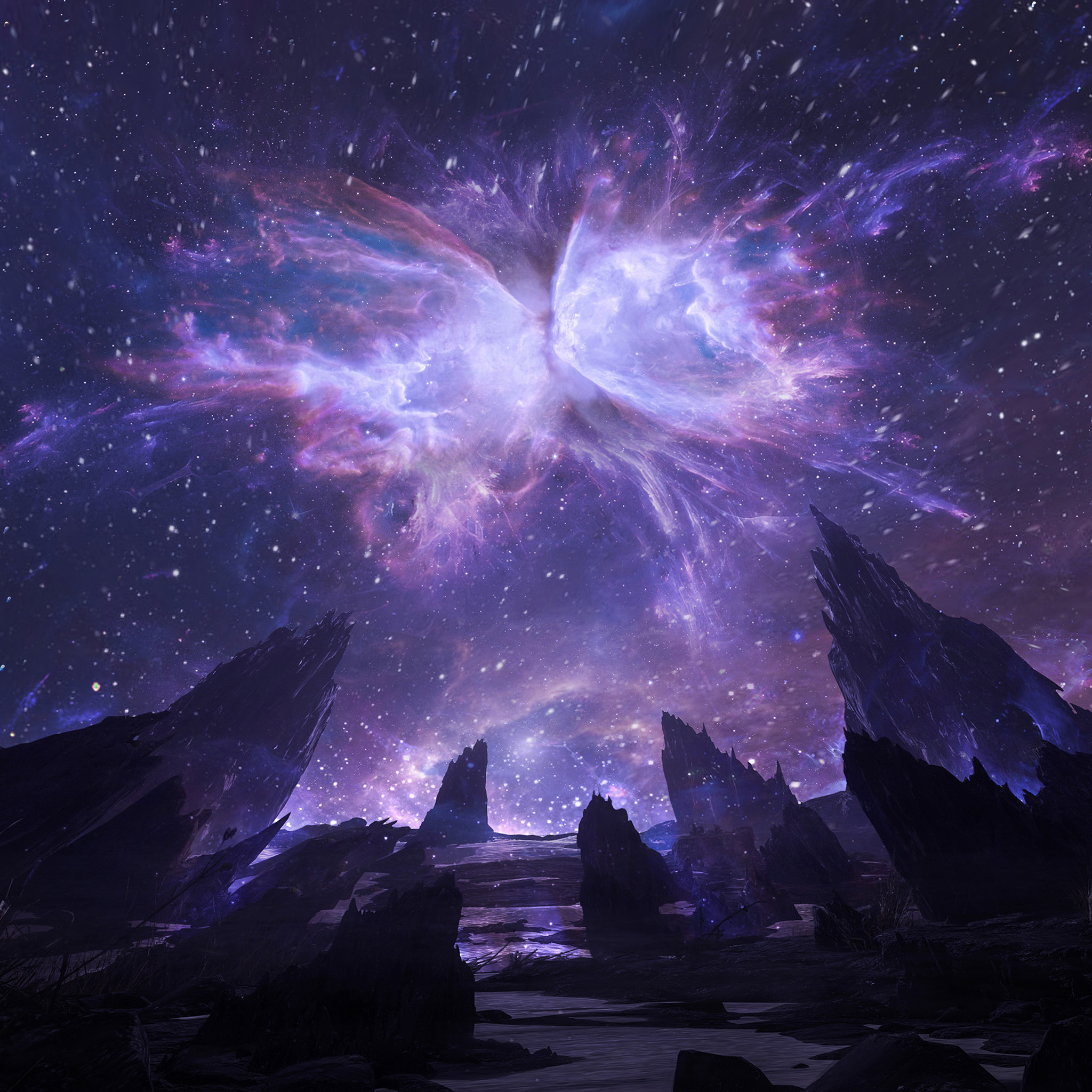 Art Sky Night Star Space