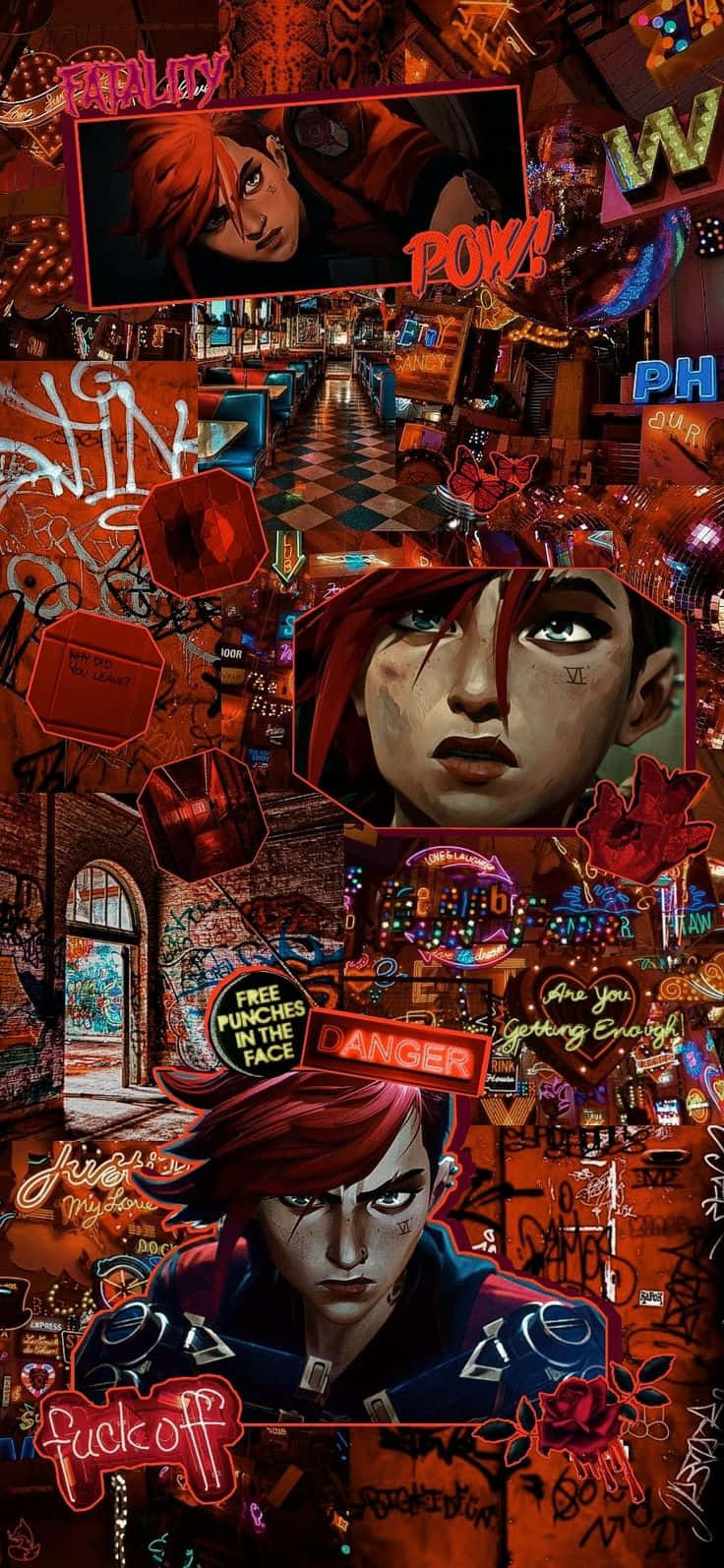 Violet Arcane Photo Collage Wallpaper