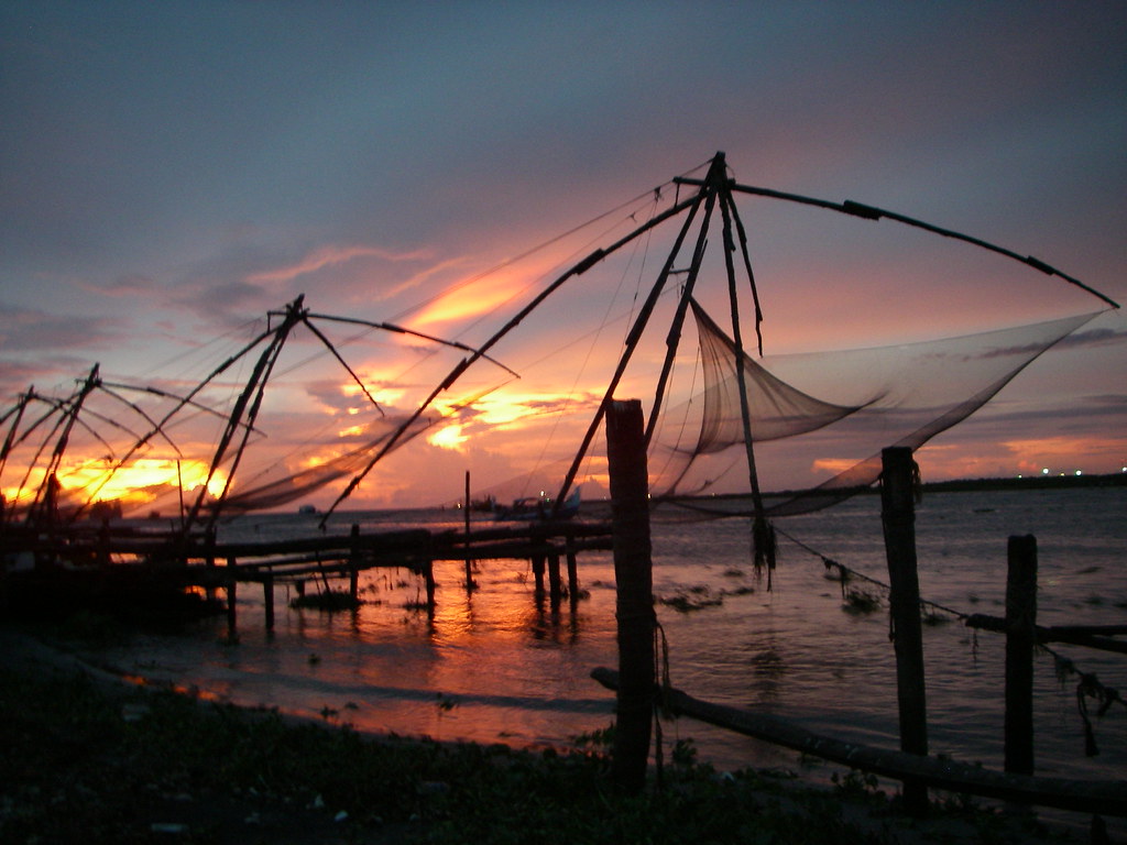 Fort Kochi (Cochin) sunset with vala