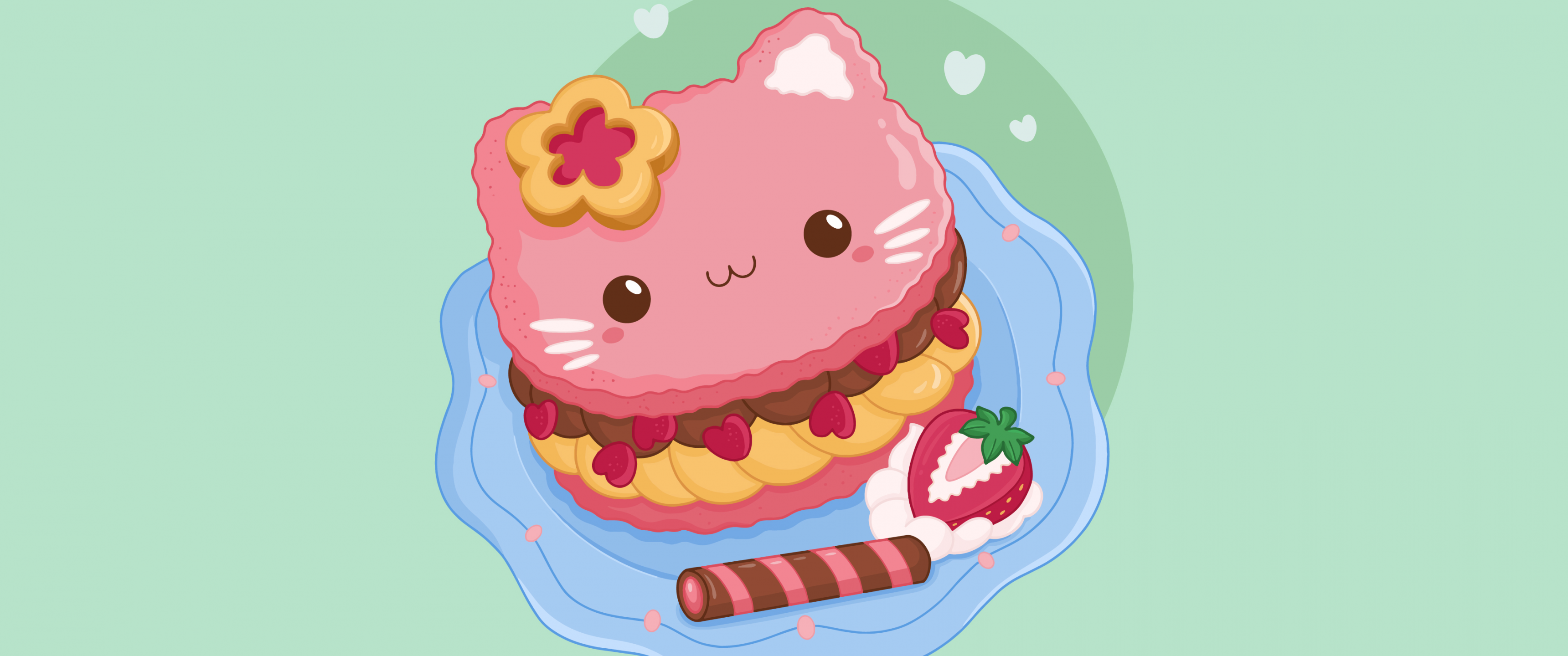 Wallpaper 4K, Kawaii food, Kawaii cupcake