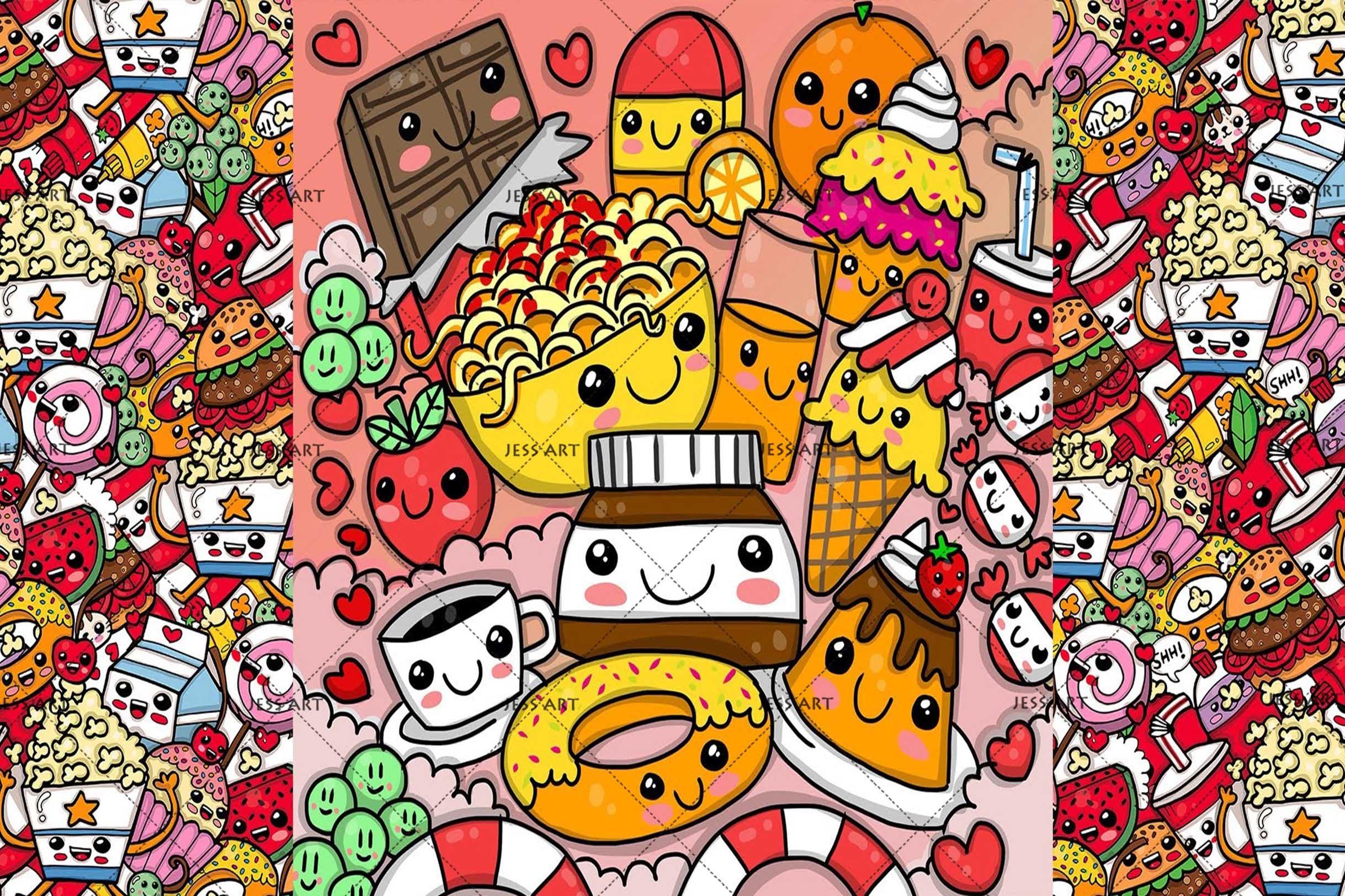 3D Colourful Cartoon Apple Popcorn Ice