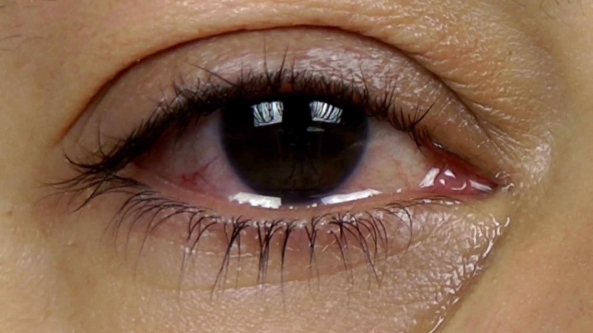 Crying- Woman Eye With Tears Stock