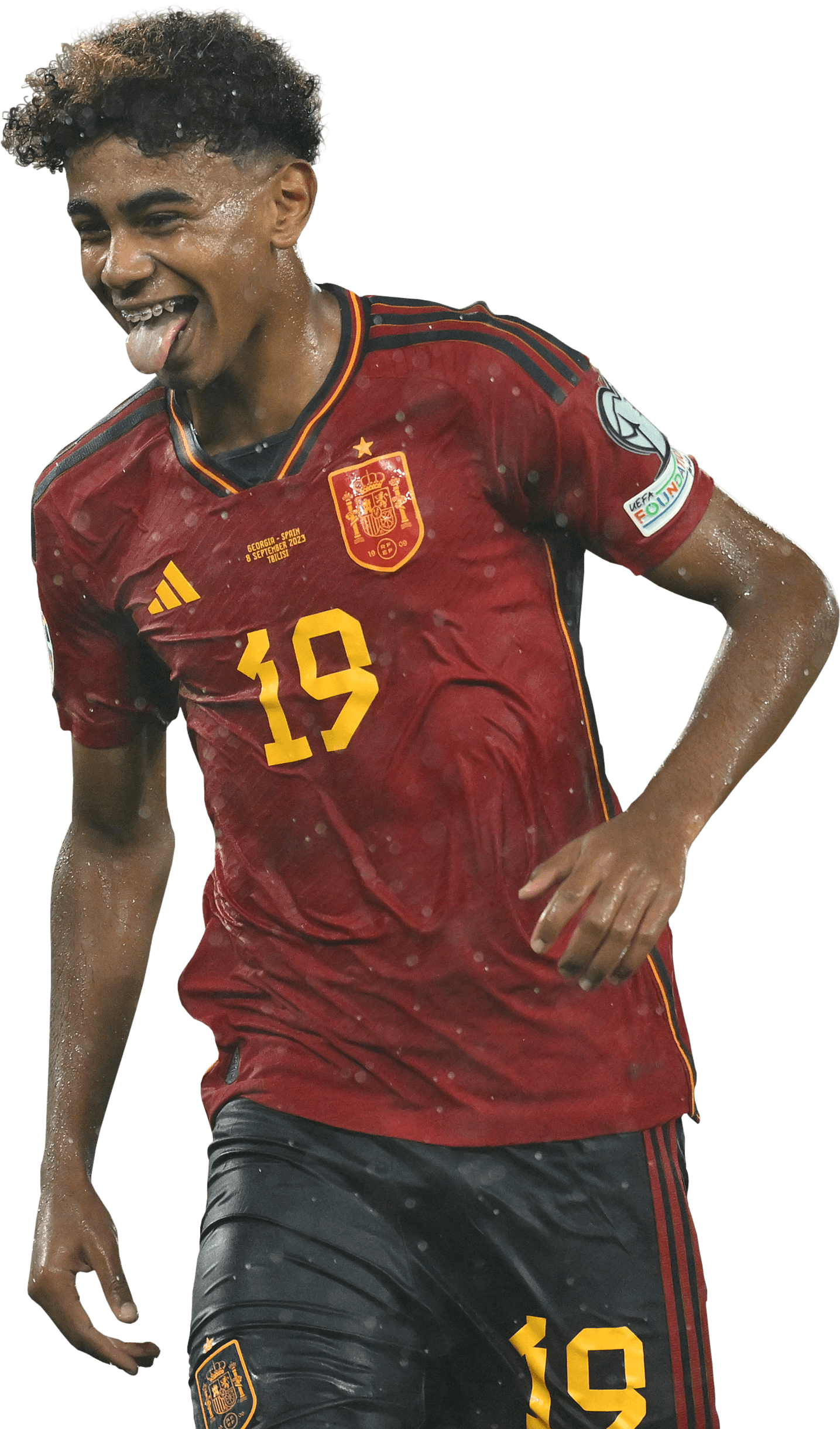 Lamine Yamal Spain football render