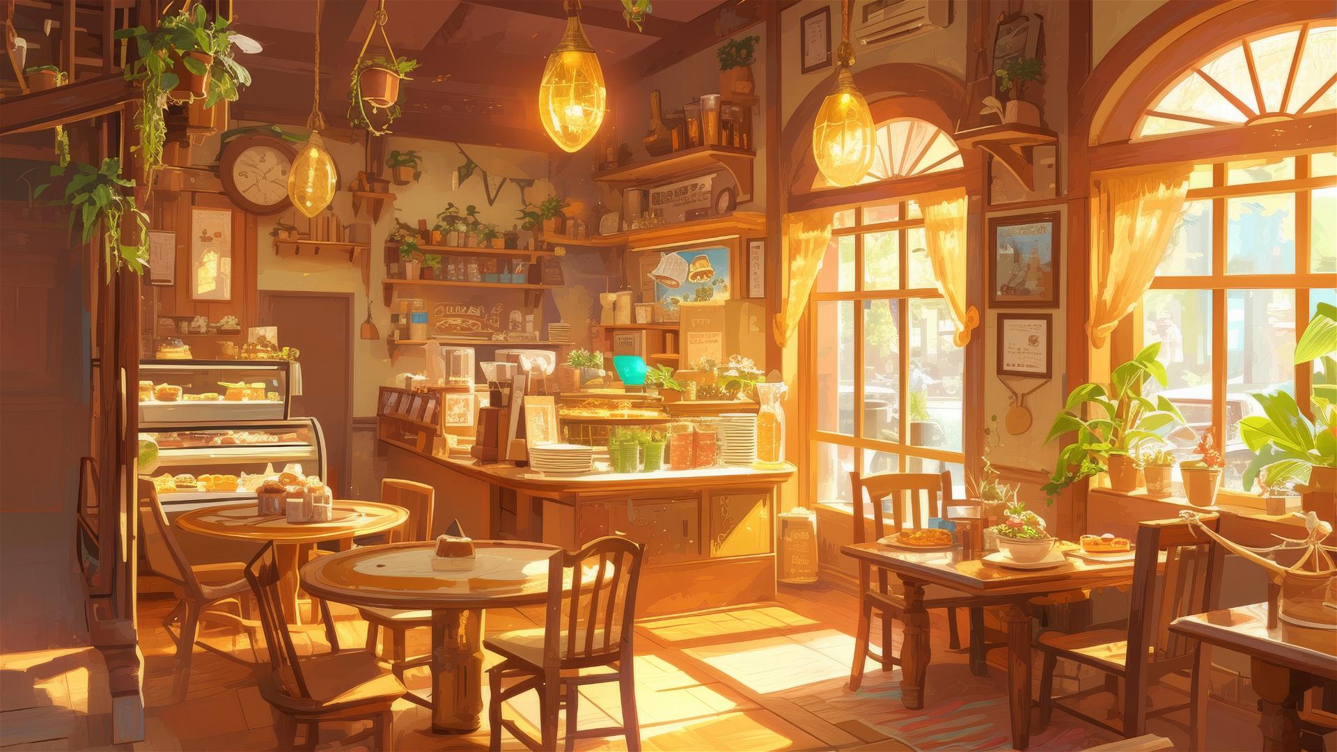 Charming Anime Café with Ghibli