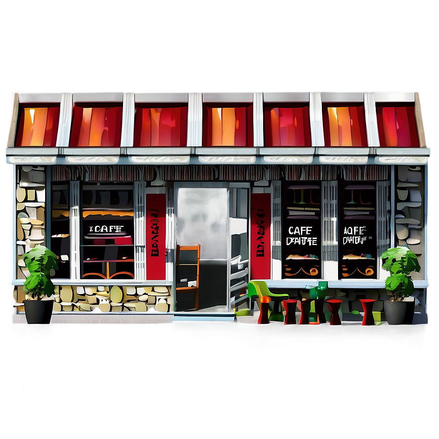 Download Charming Cafe Facade Png 54