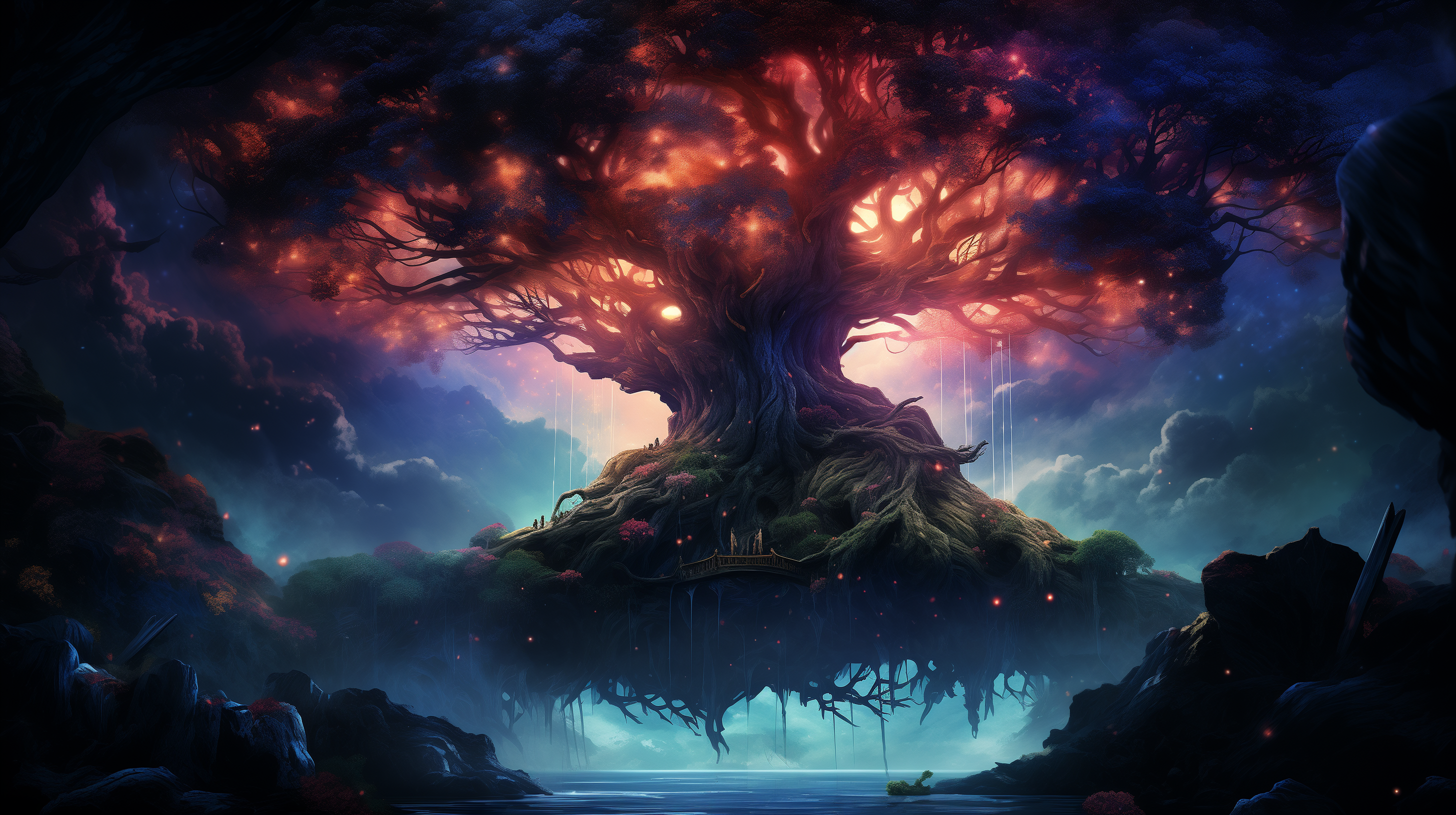 Mystical Yggdrasil HD Wallpaper