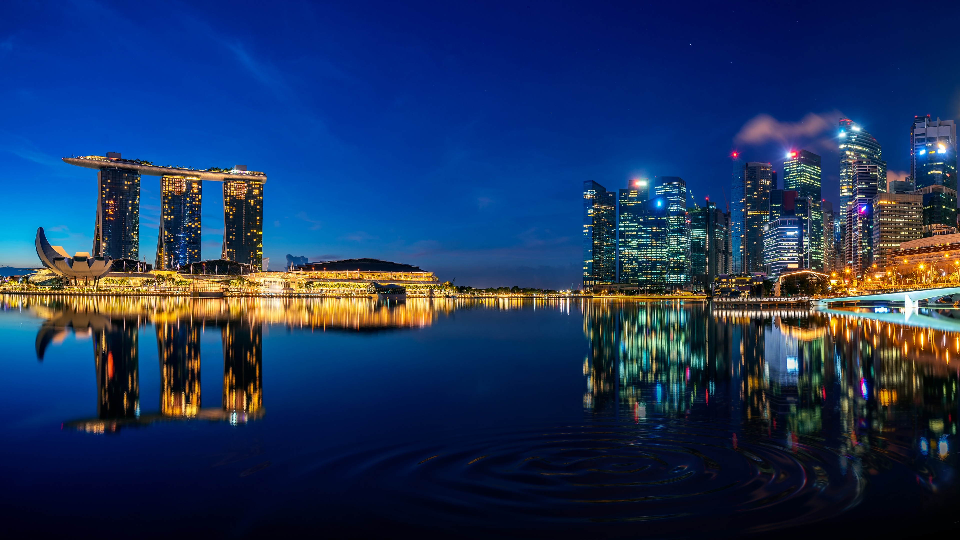 Singapore Wallpaper 4K, Marina Bay