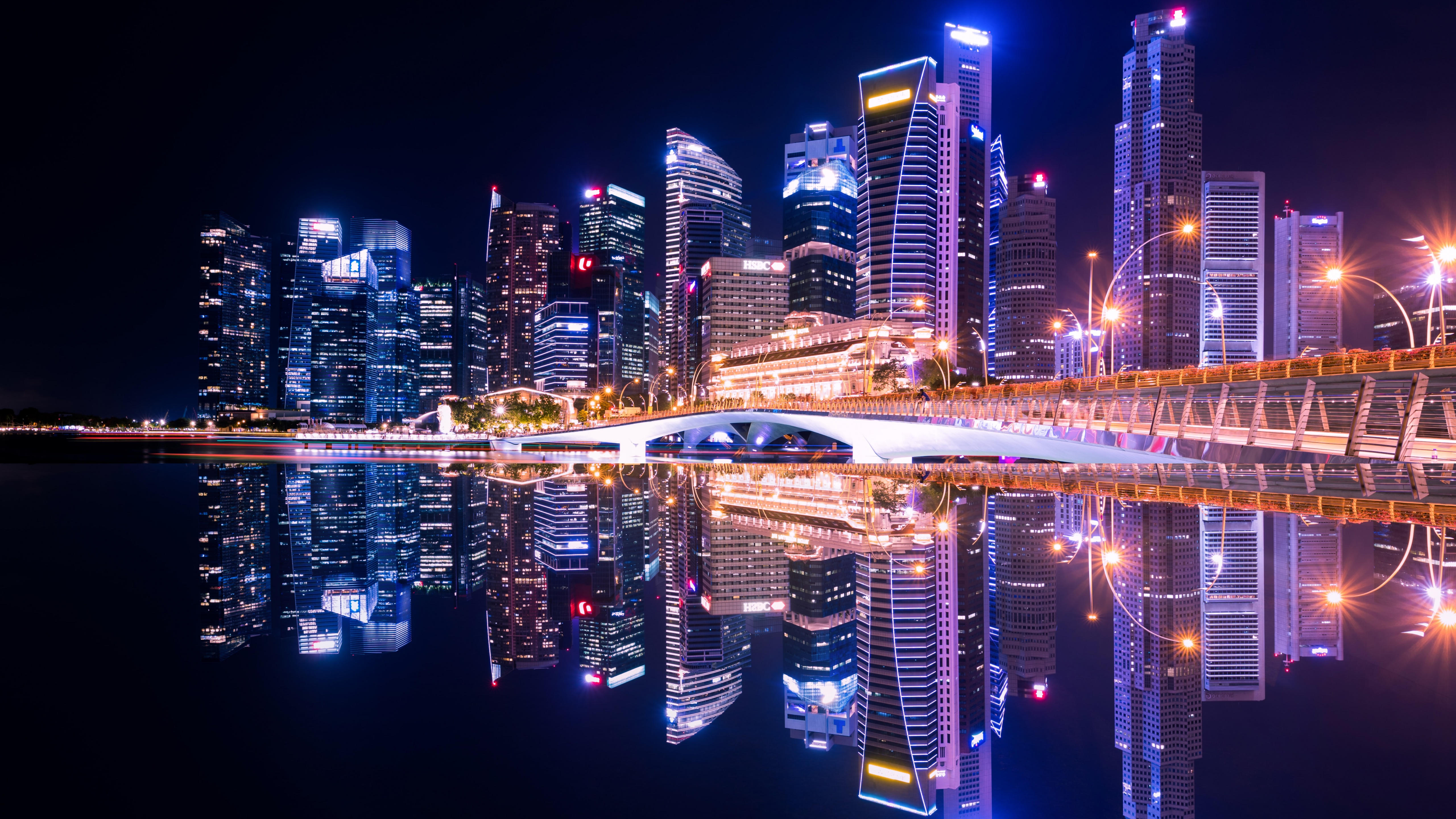 Singapore Wallpaper 4K, City Skyline