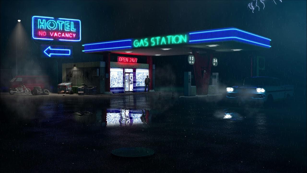 Live Wallpaper 4K Night Gas Station
