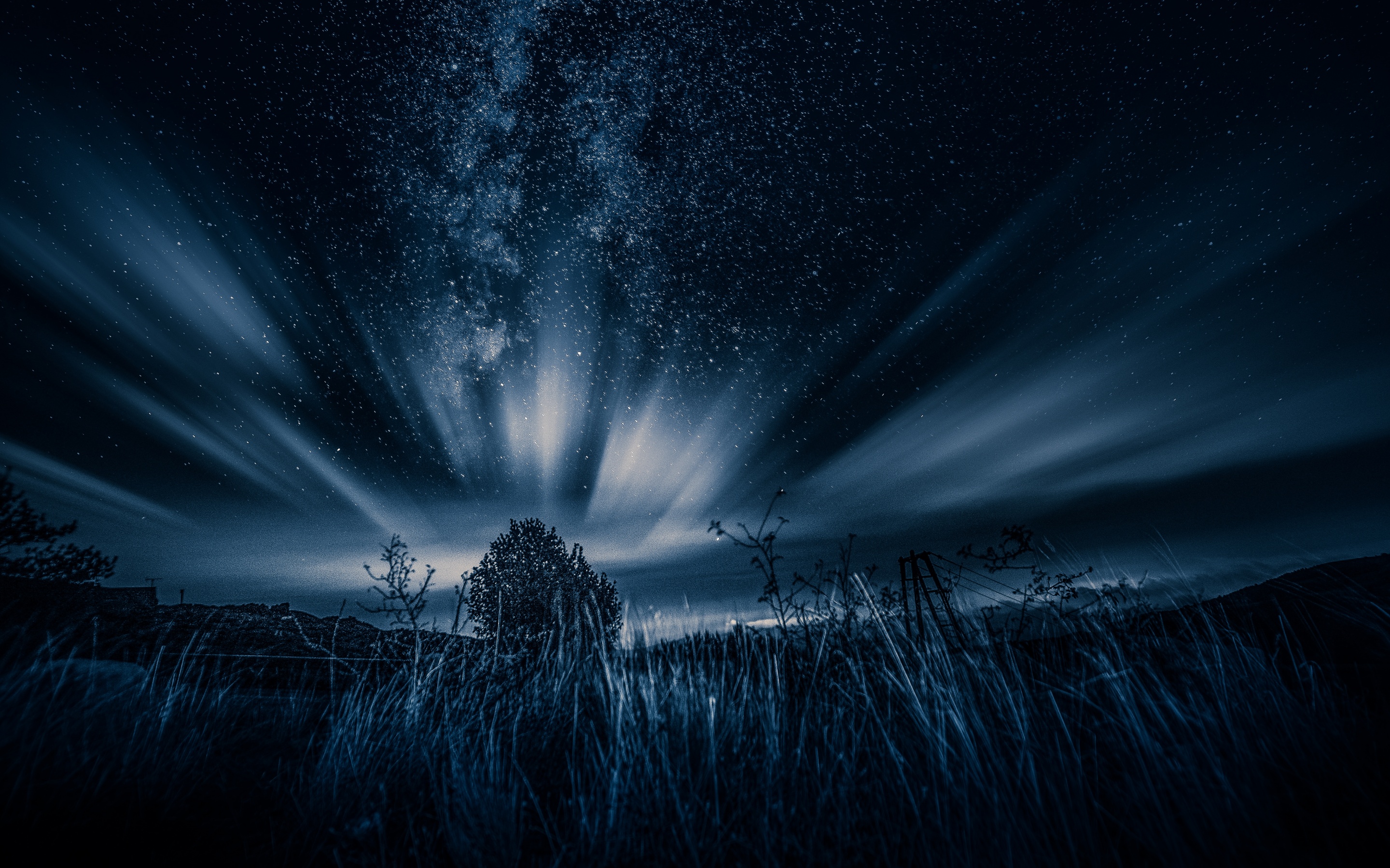 Starry sky Wallpaper 4K, Northern