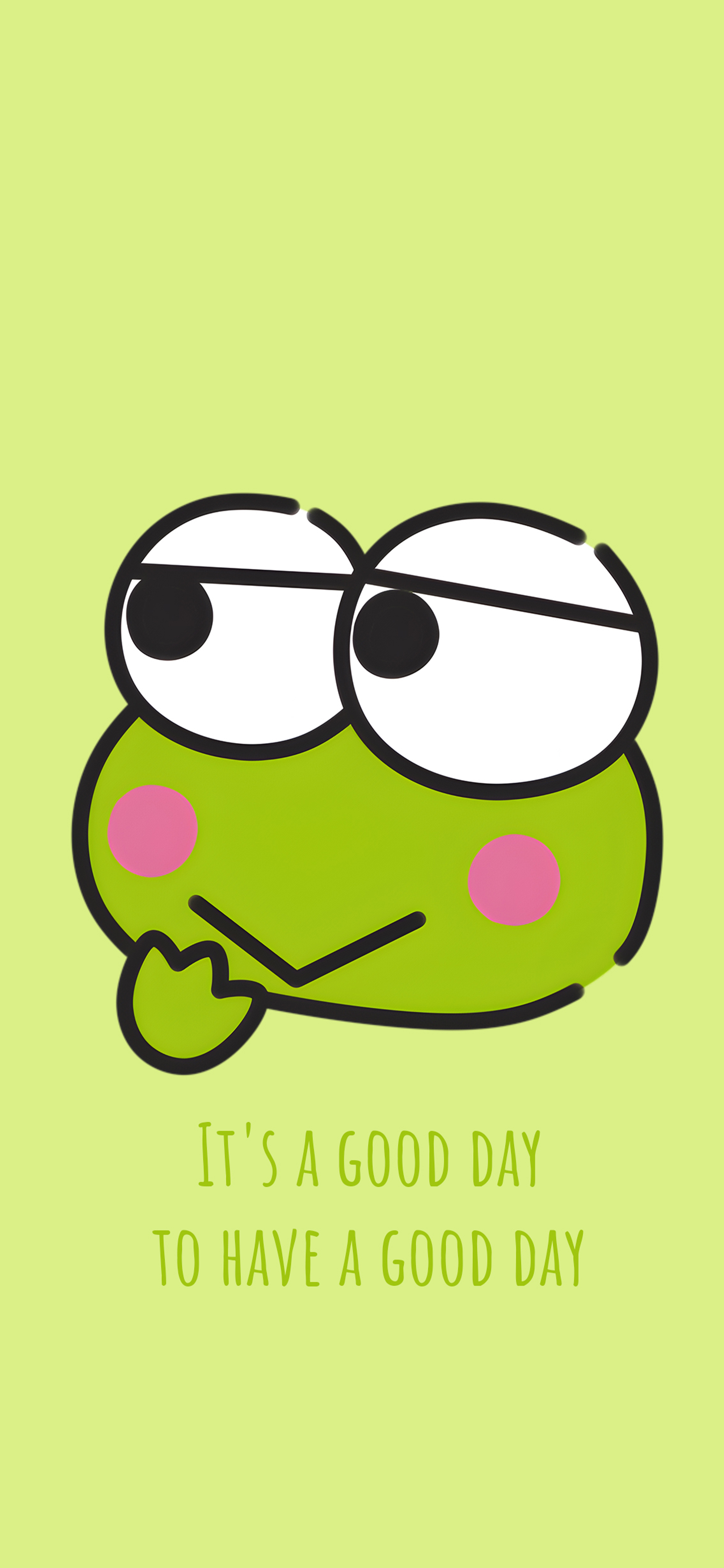 Keroppi Good Day Green Wallpaper