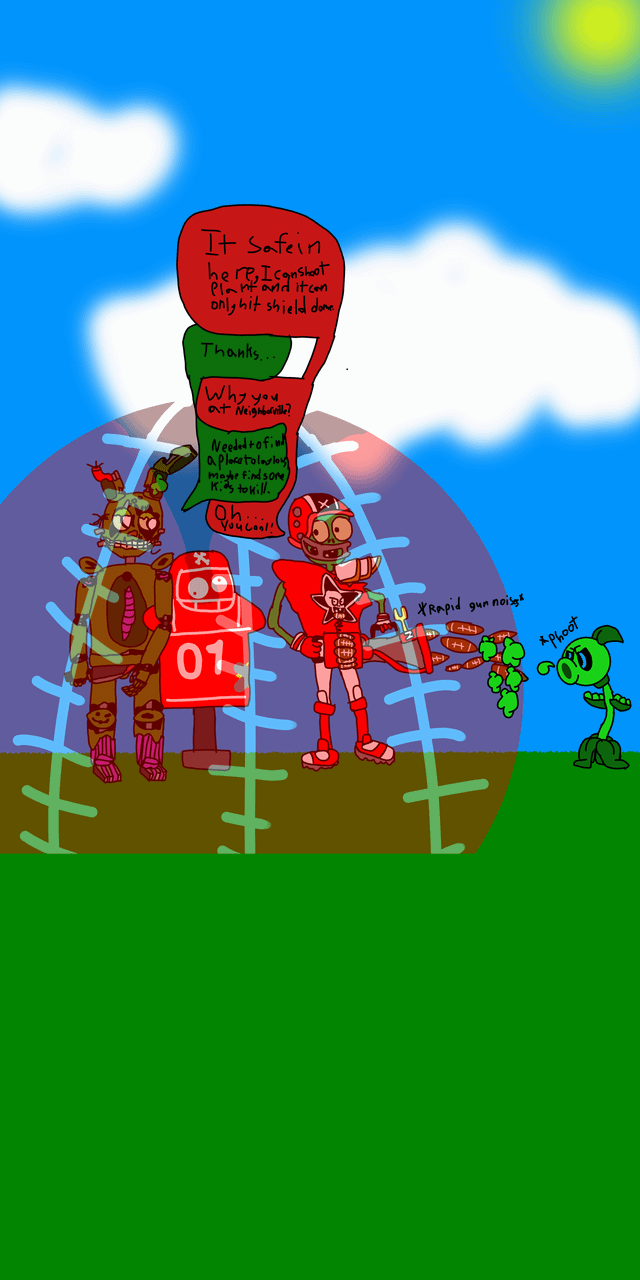 I Drew All Star Zombie, A Peashooter