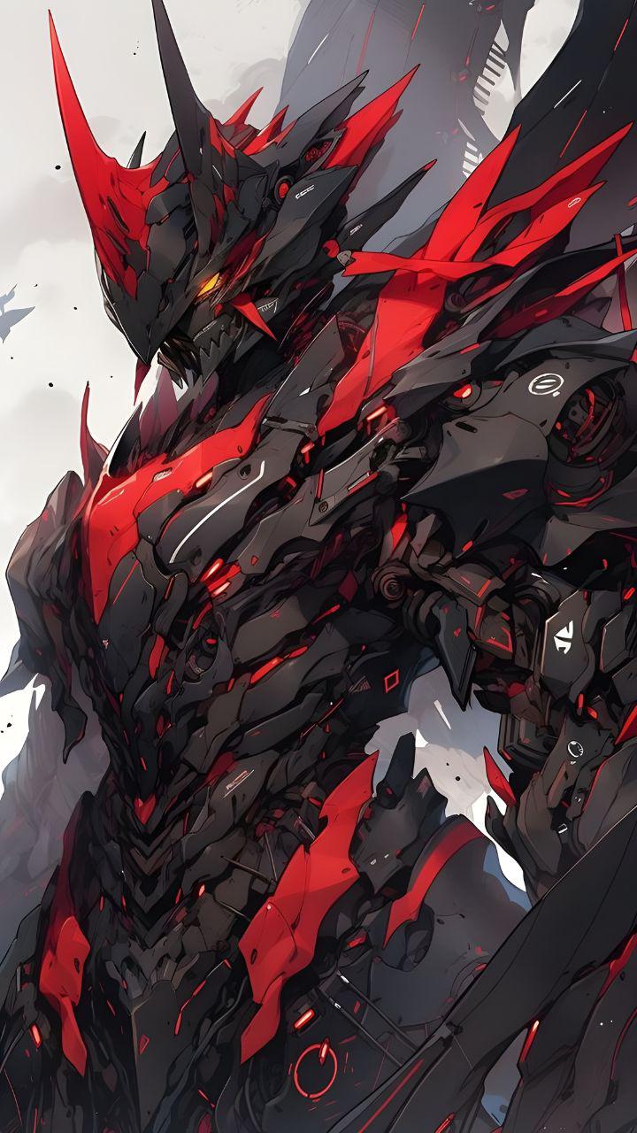 Red Mecha IPhone And Android Wallpaper