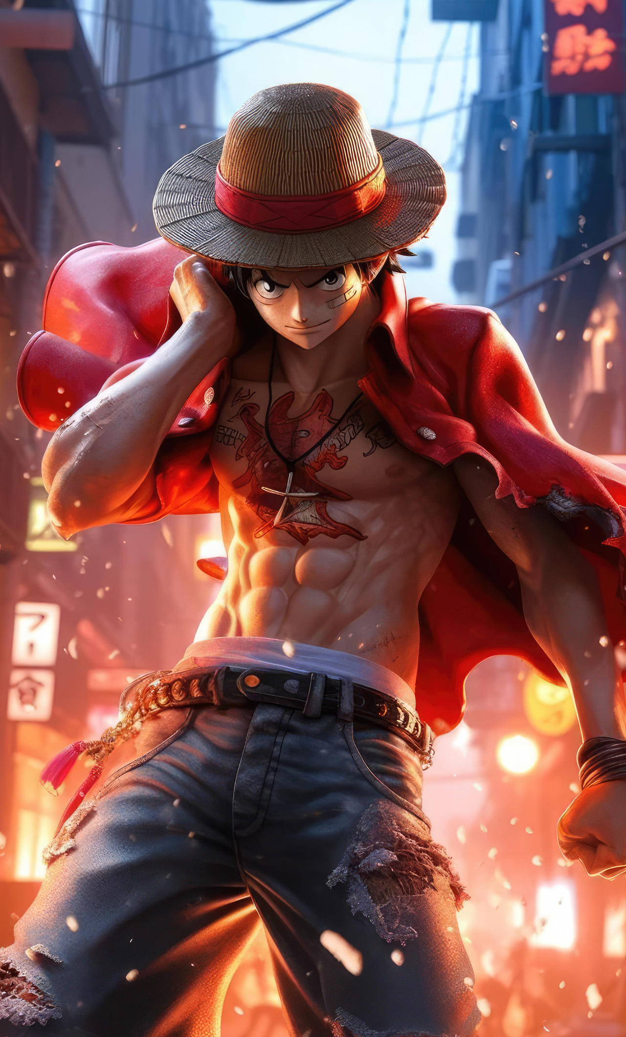 One Piece Monkey D Luffy 4k iPhone