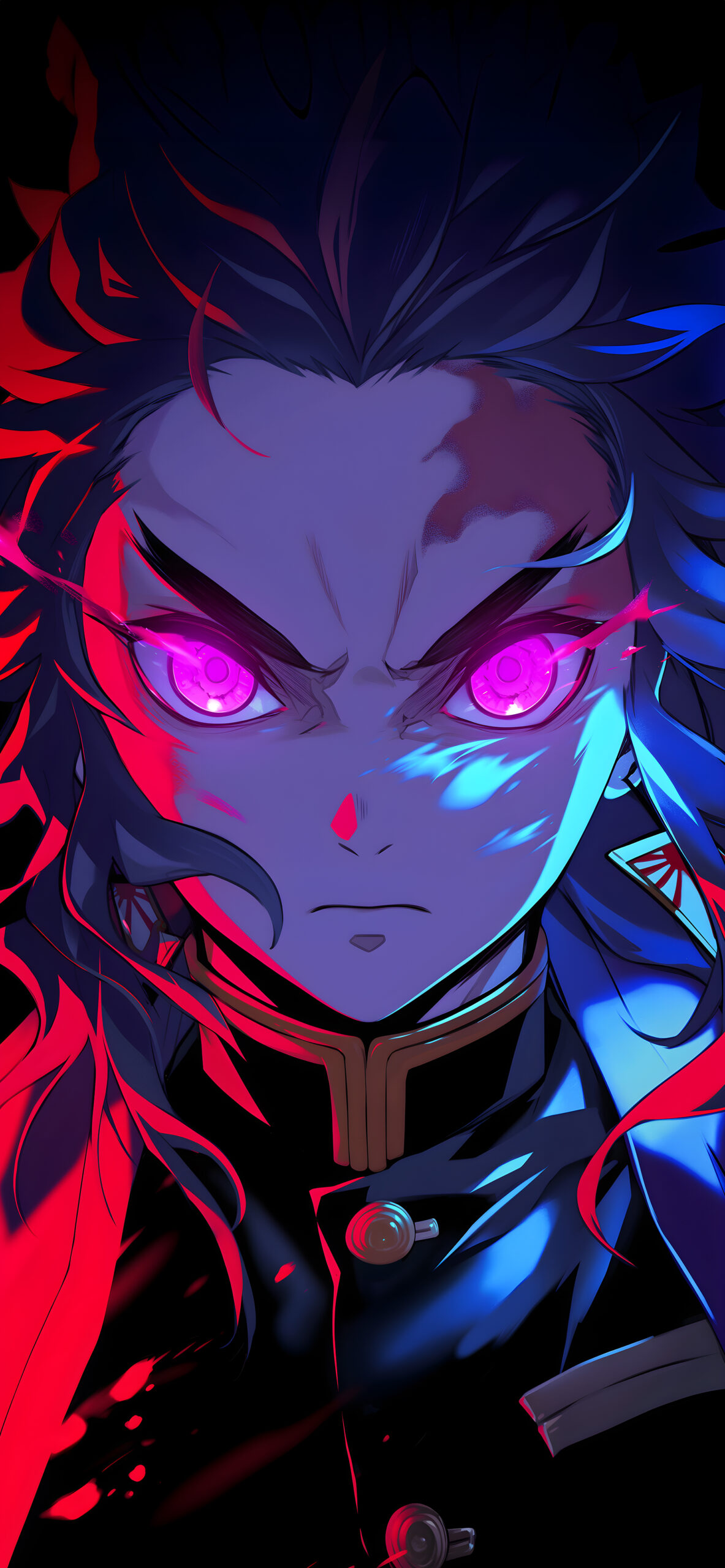 Rengoku Demon Slayer Pink Glow