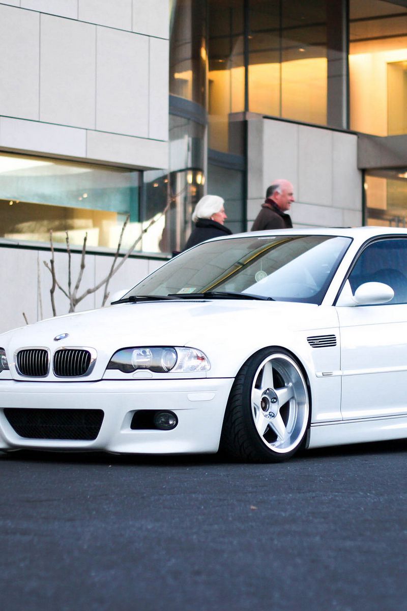 wallpaper 800x1200 bmw, m3, e46, white