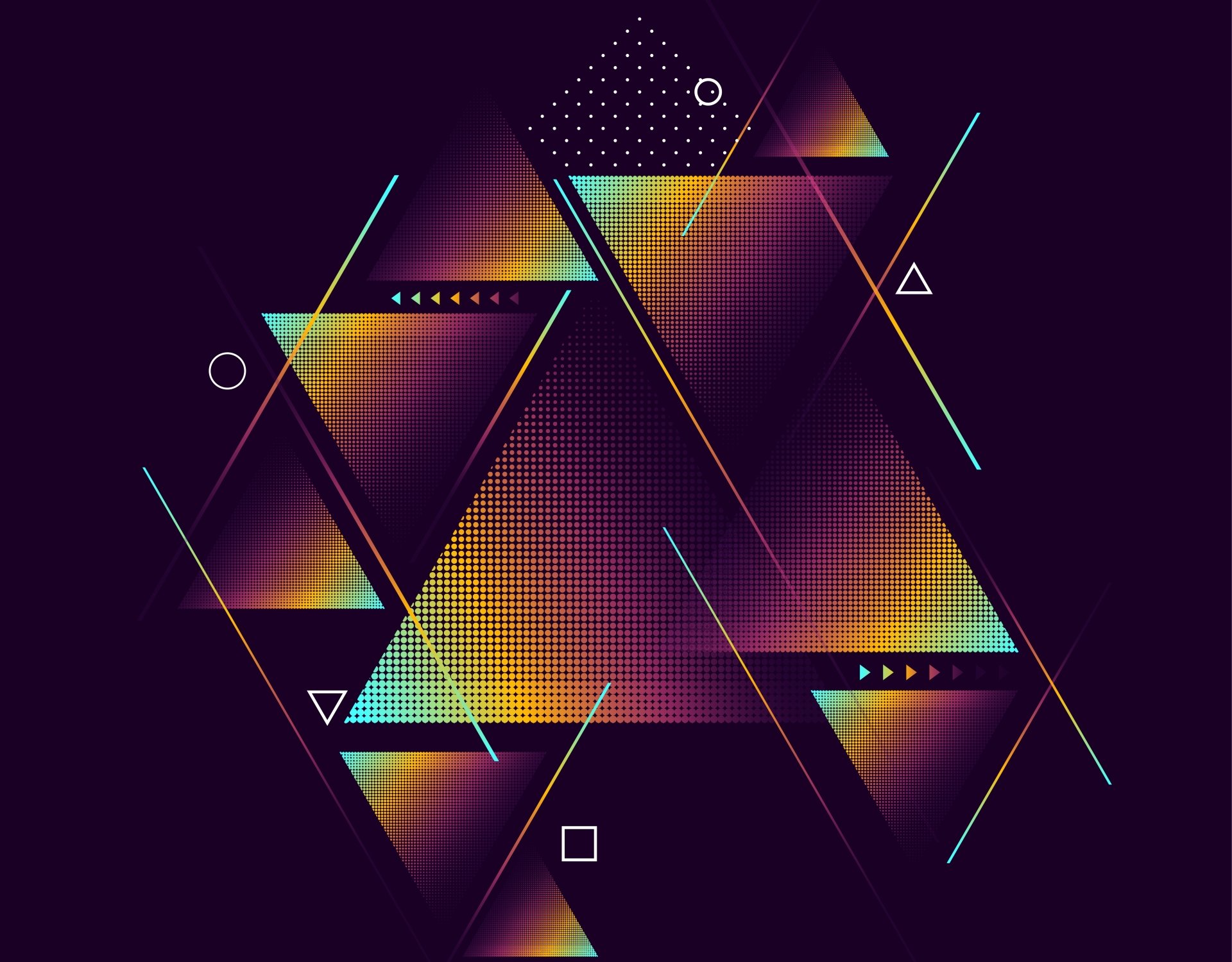 Purple Geometric Triangles 4K Ultra HD
