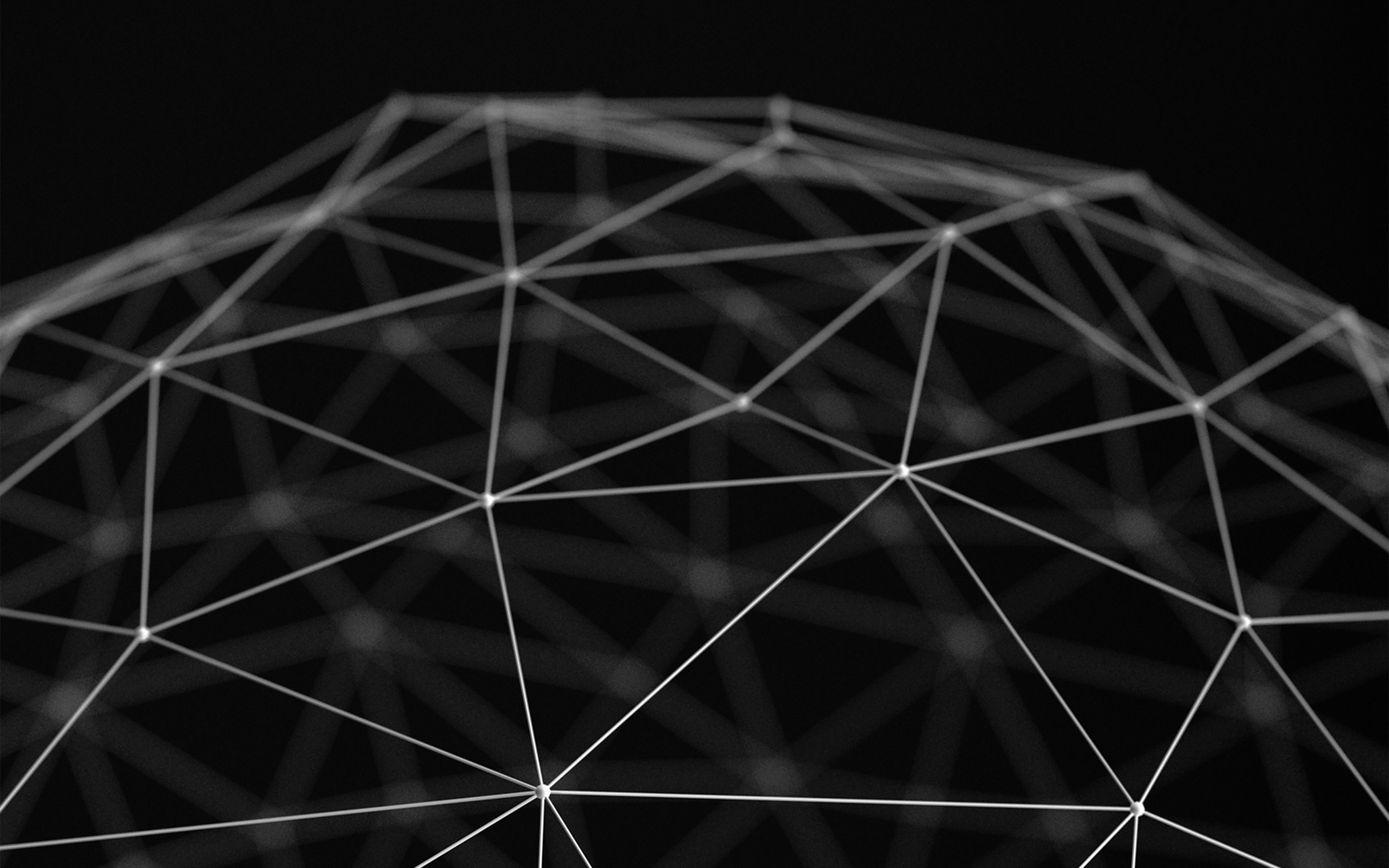 Globe In Line Art Triangle Dark