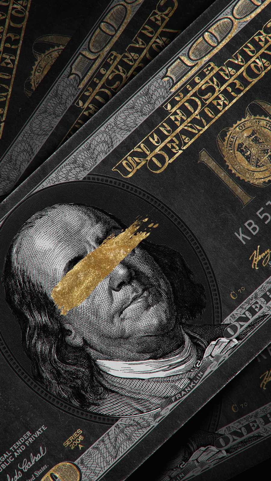 Black Dollar iPhone Wallpaper