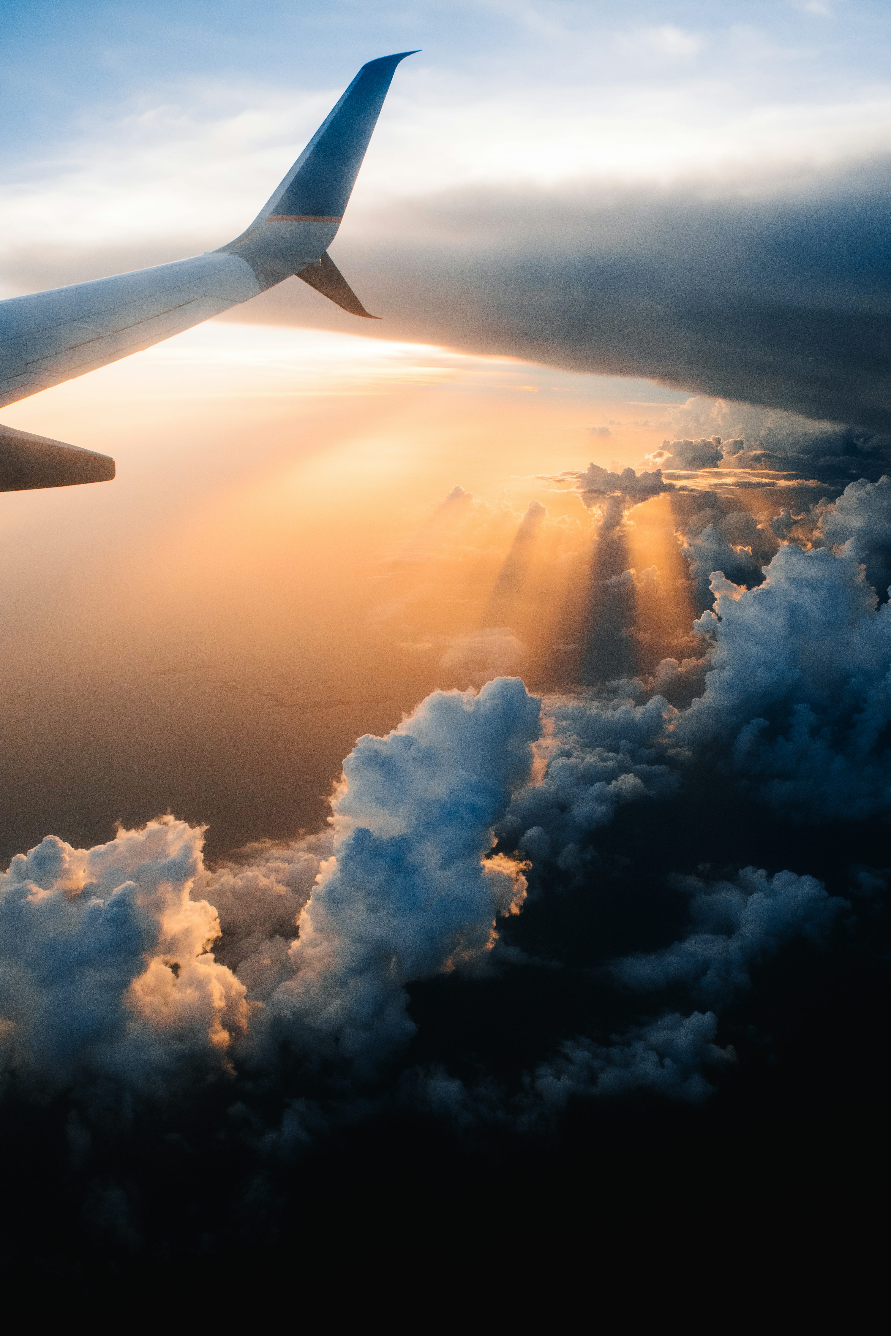 Plane Clouds Sky Picture HQ