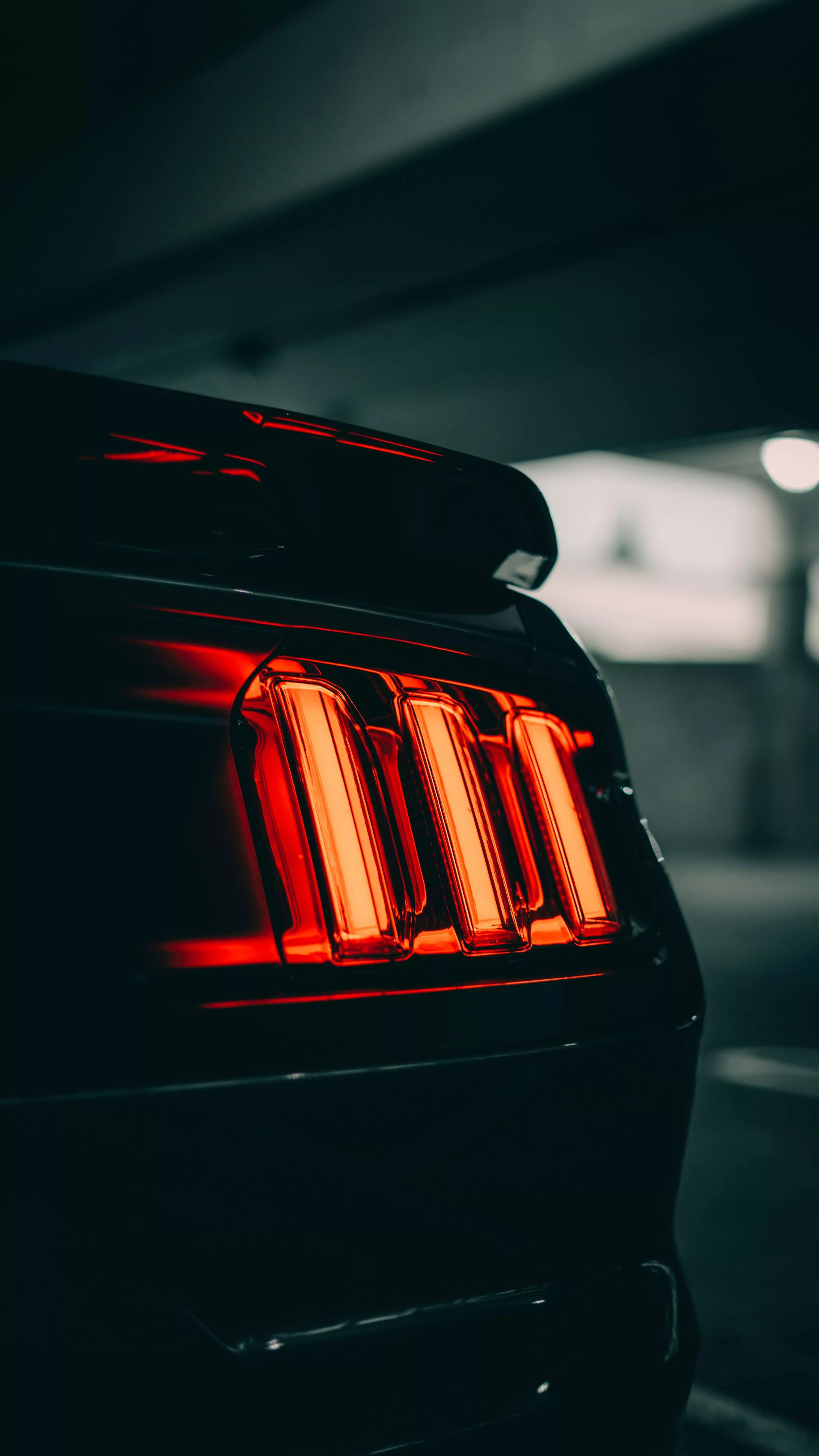 Black car with red lights photo