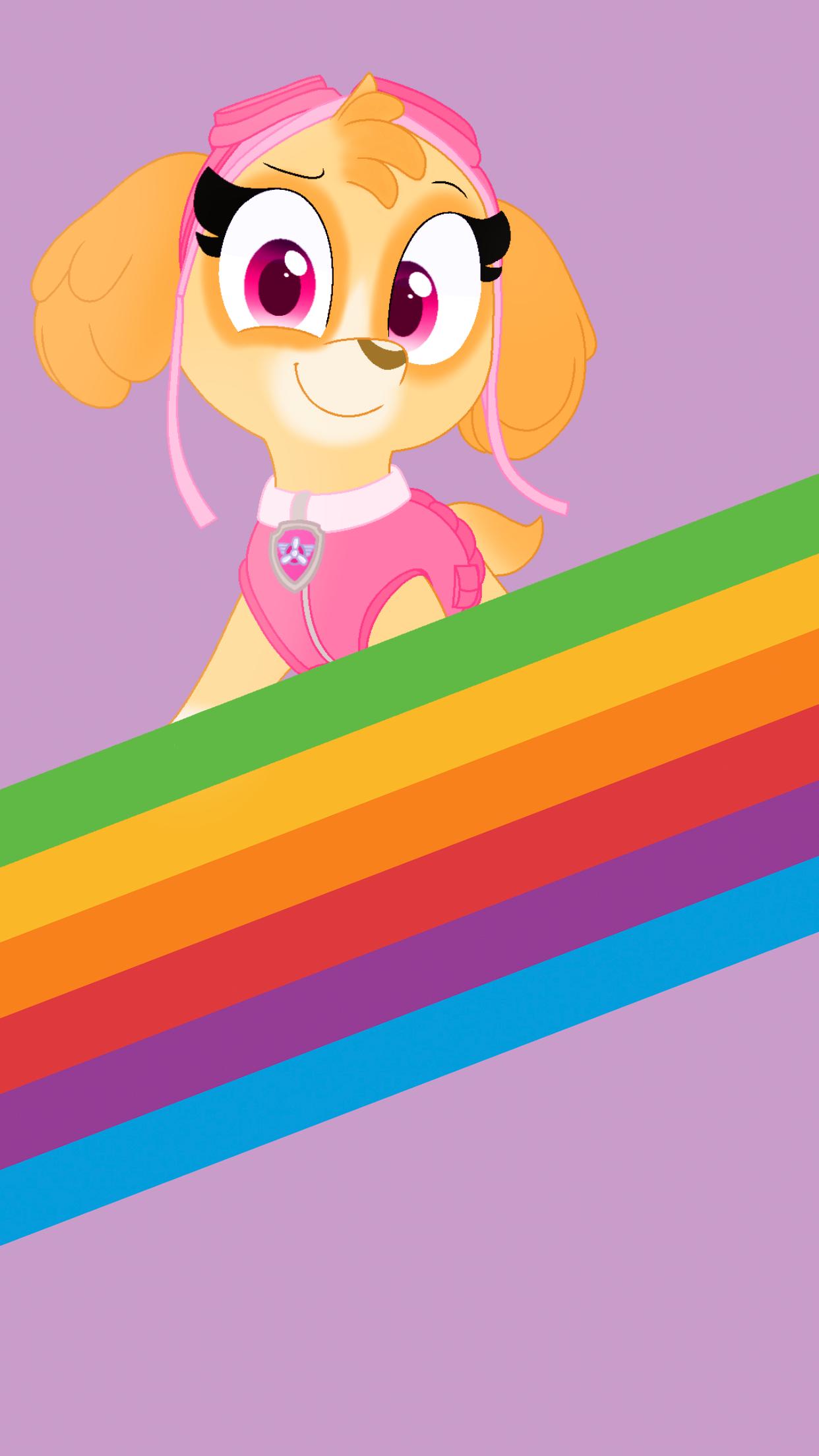 Apple iPhone Wallpaper: Skye Rainbow Stripe