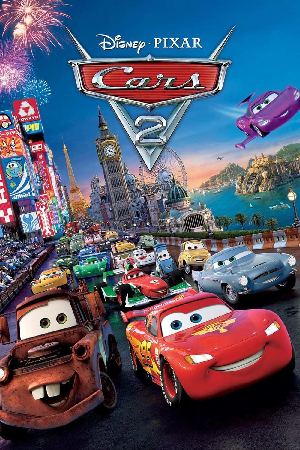 Download Cars 2 Movie Poster With Cars