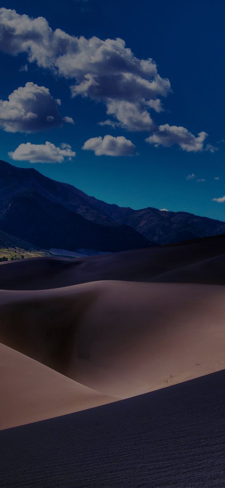 Desert dark mountain iPhone X Wallpaper
