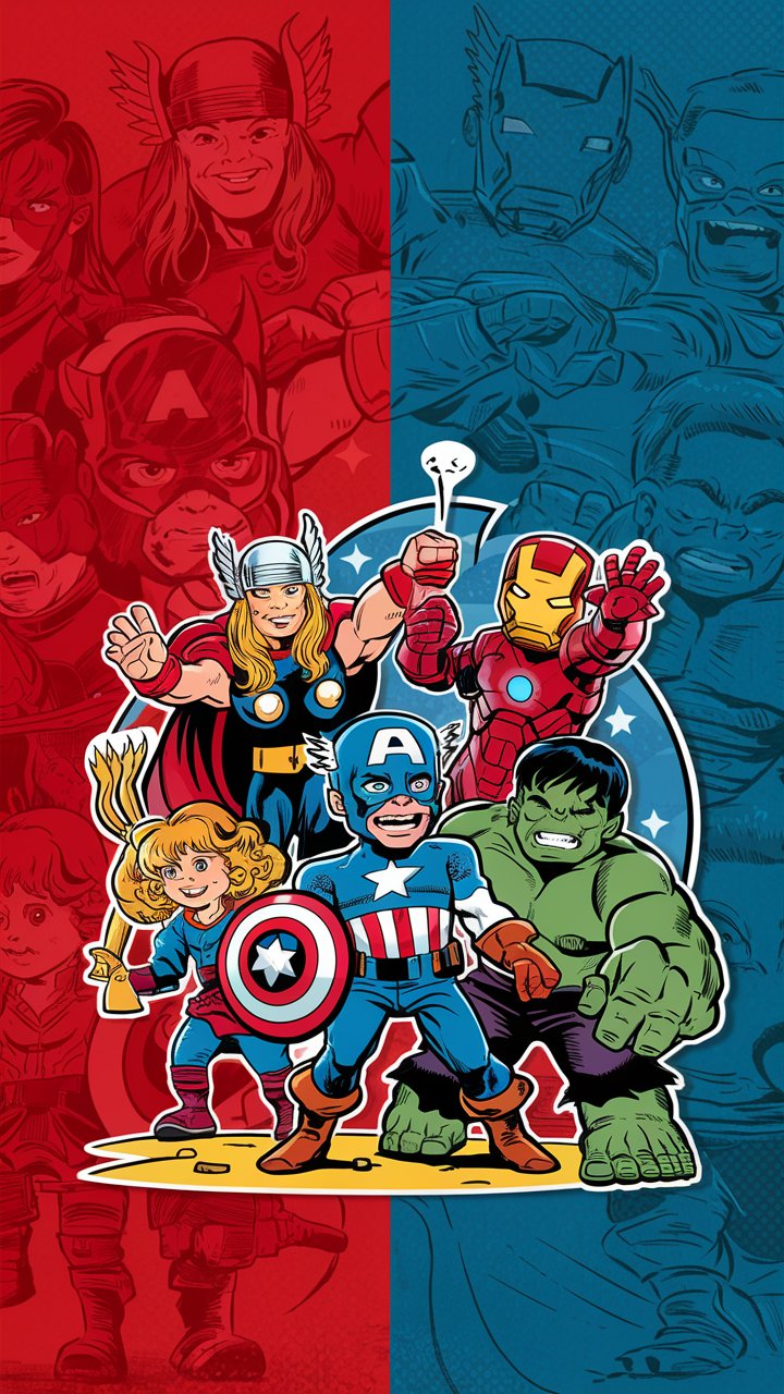 Stunning Comic Themed Mobile Wallpaper