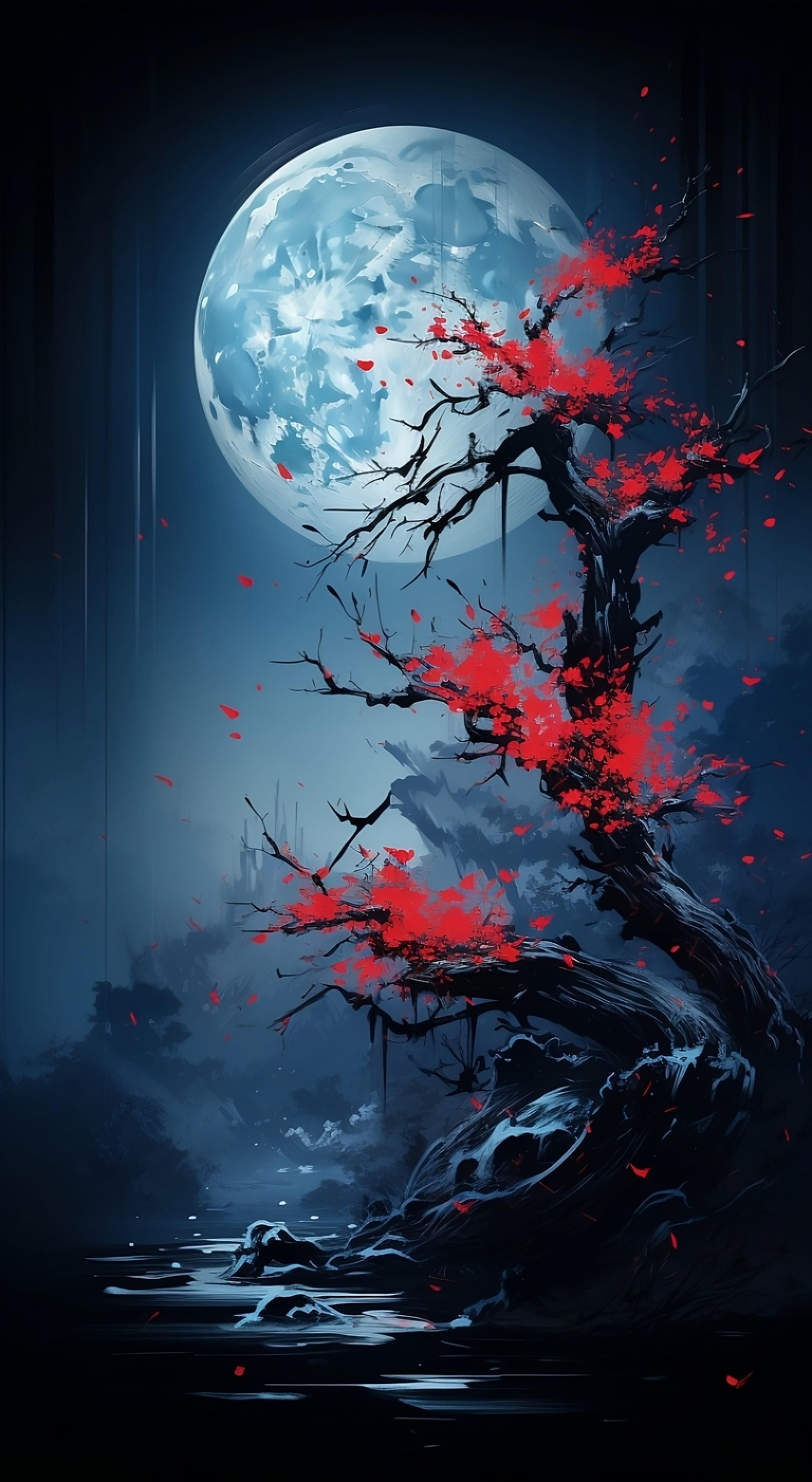 Blue Moon Phone wallpaper, r