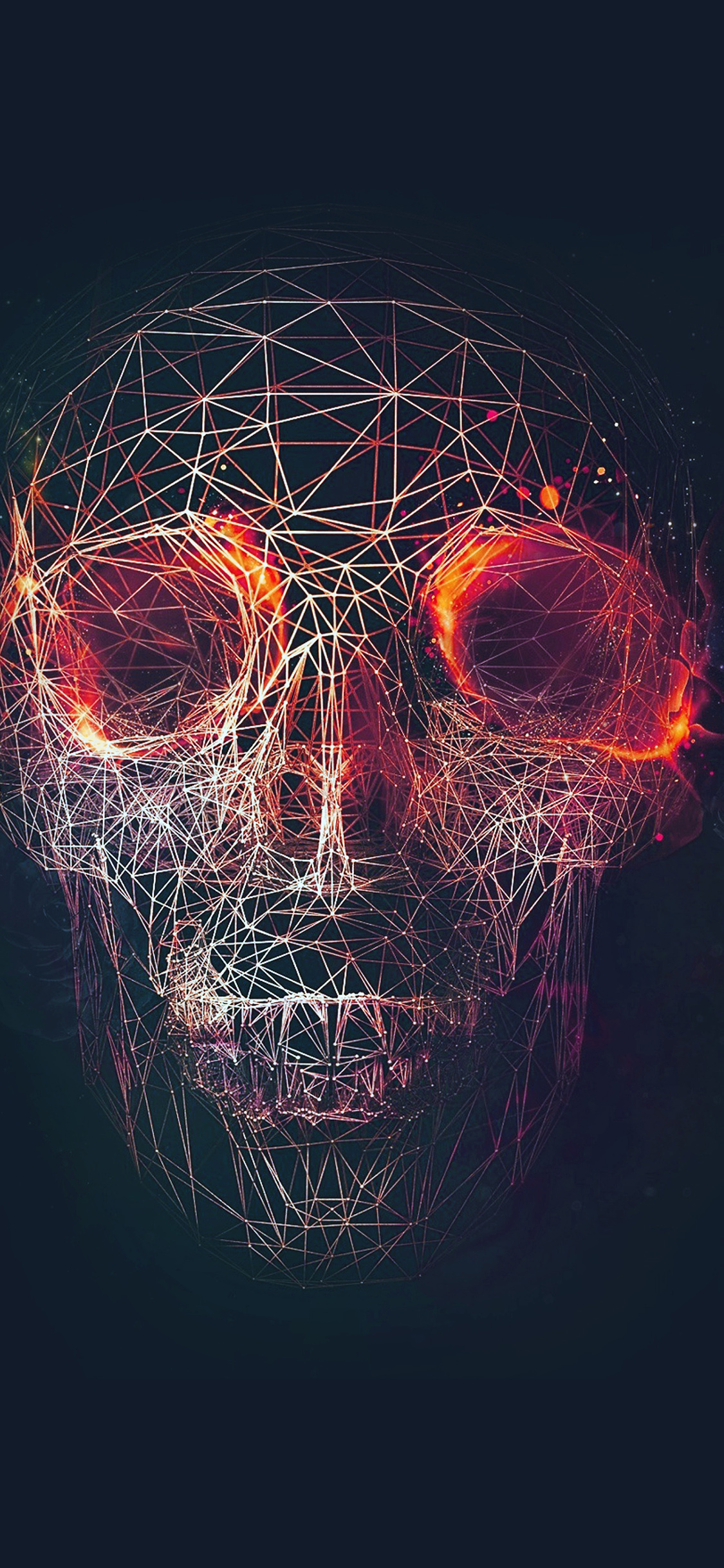 Digital Skull Dark Abstract Art