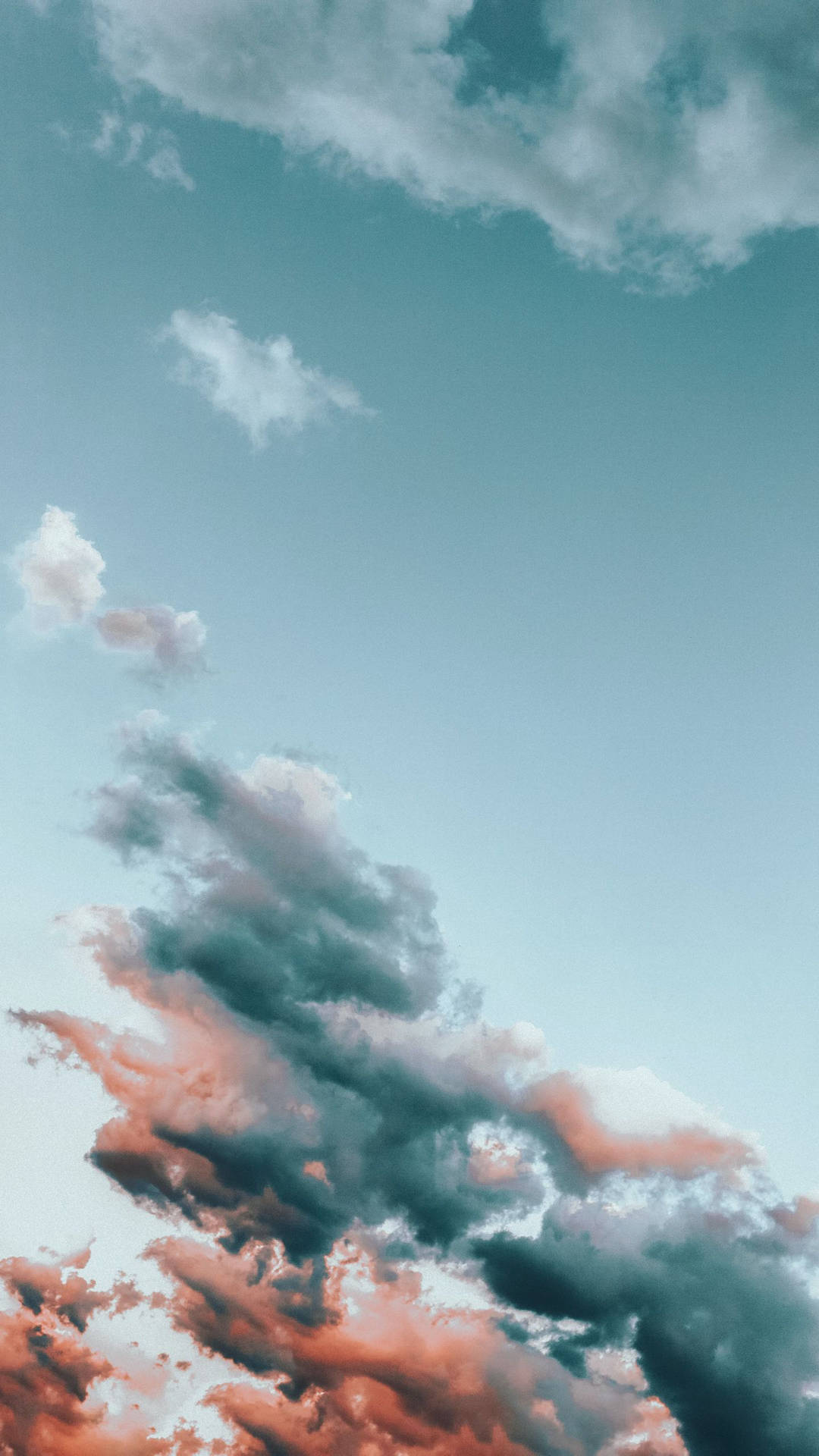 Orange Clouds Phone Wallpaper