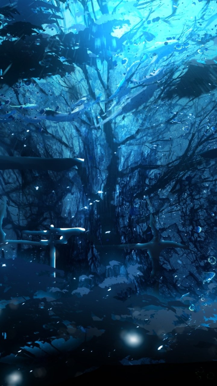 Download Anime Underwater Phone Wallpaper