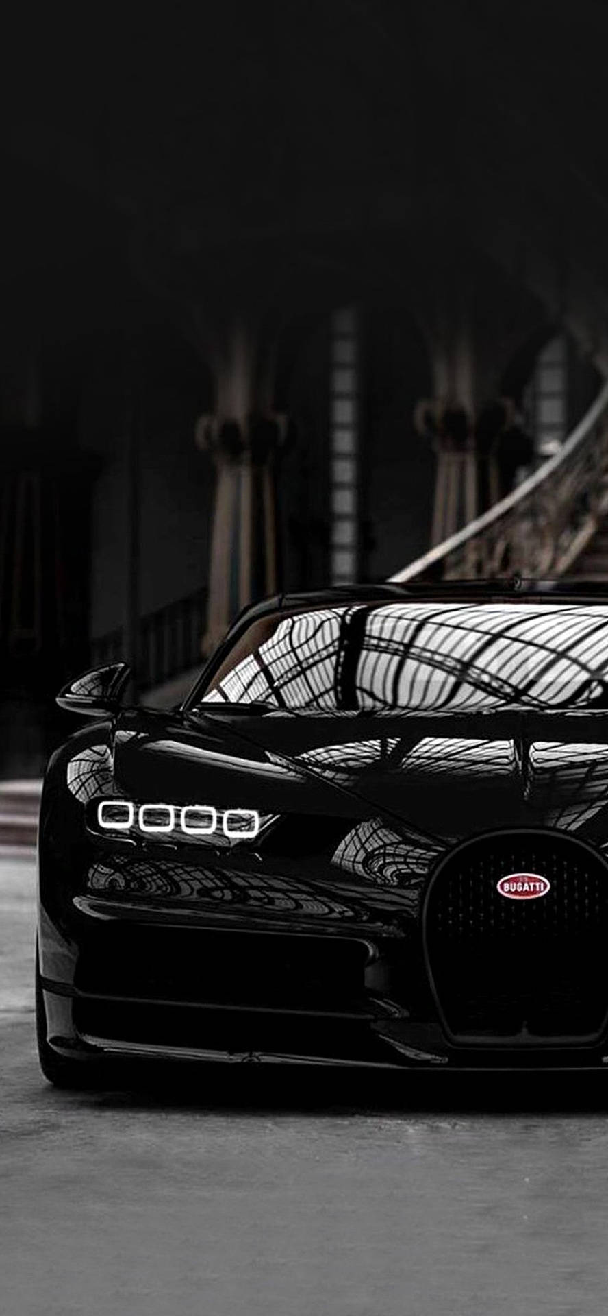 Download Black Bugatti Chiron iPhone