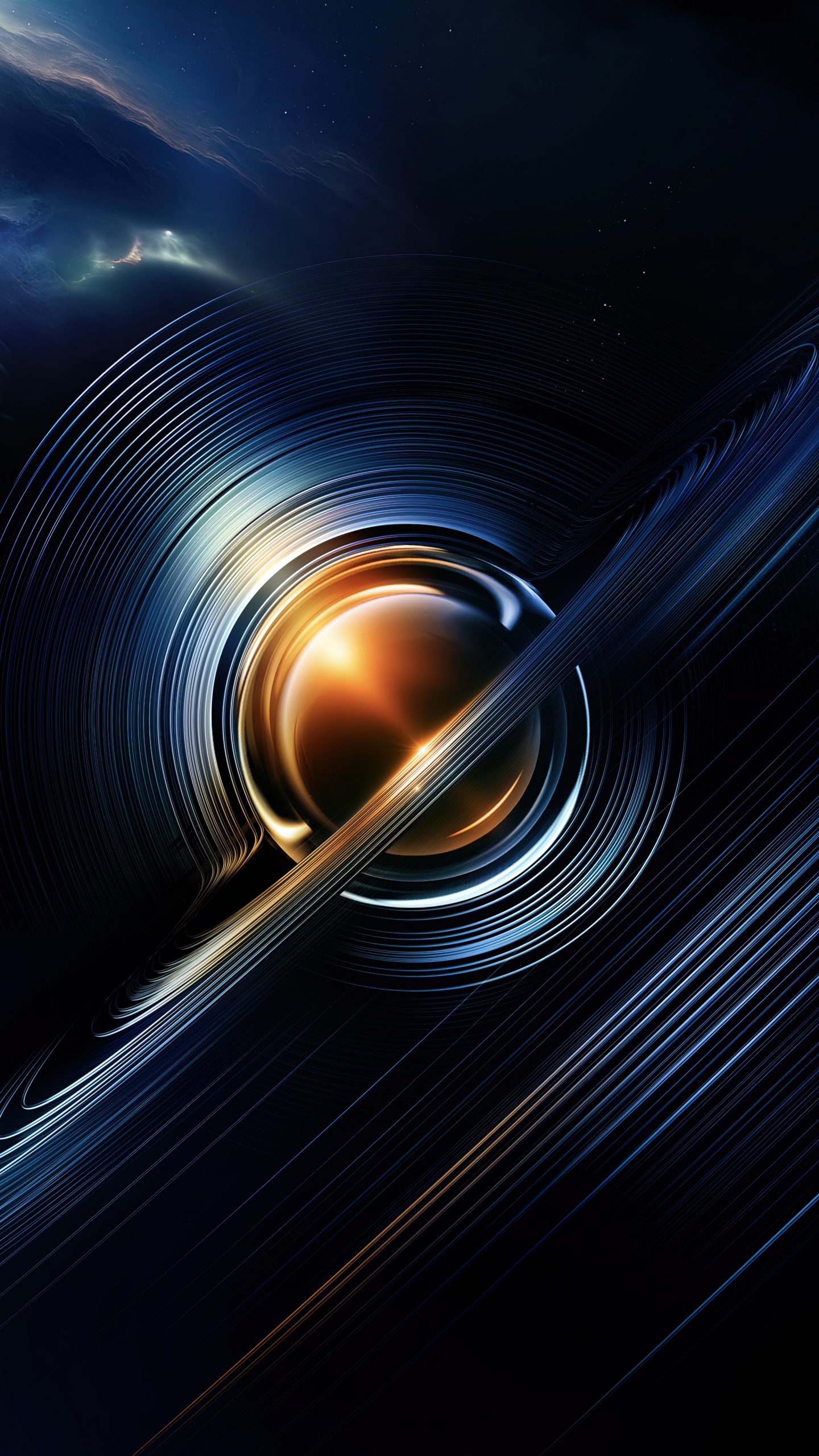 Deep space Wallpaper 4K, Saturn, Dark