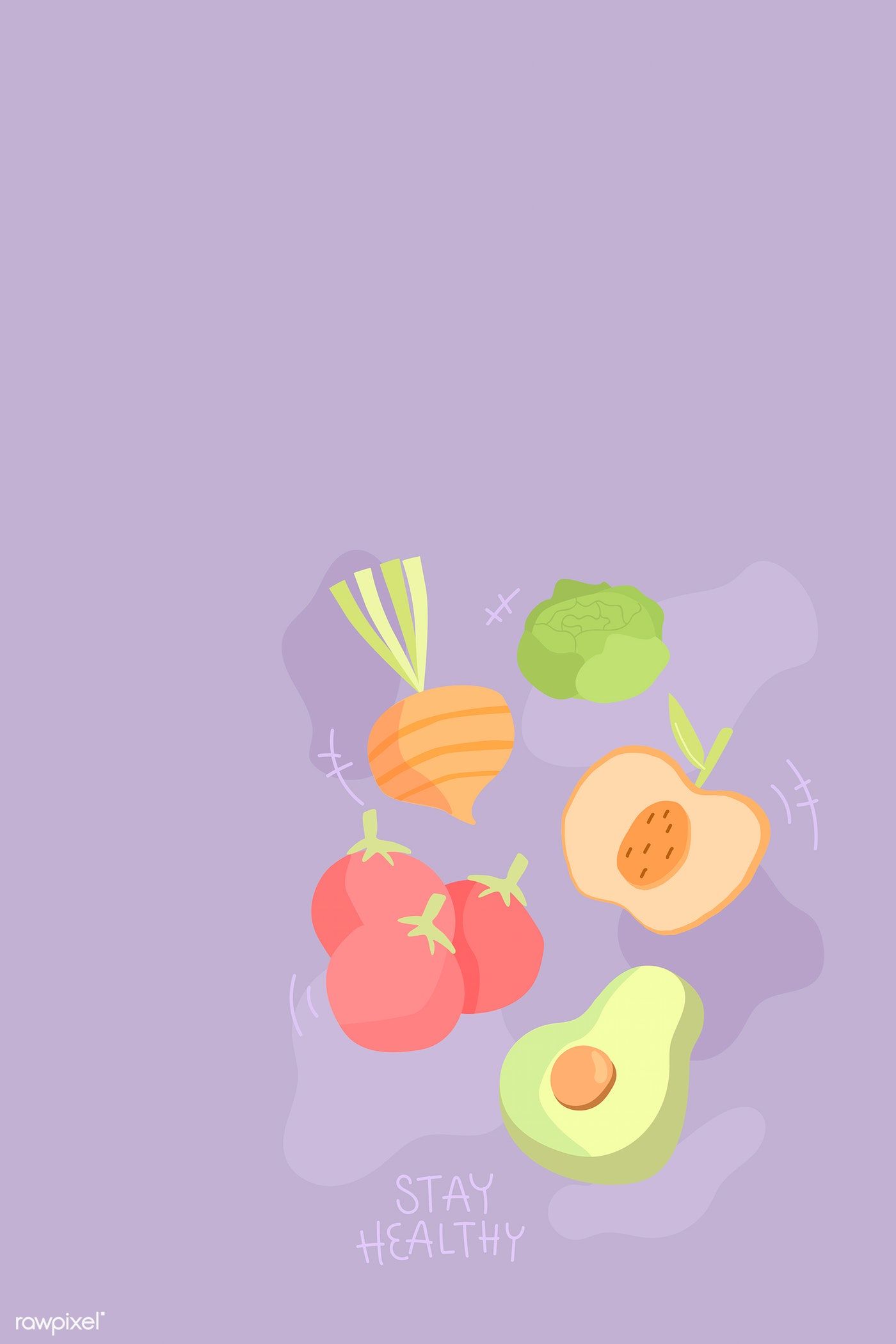Hand drawn vegetables background vector