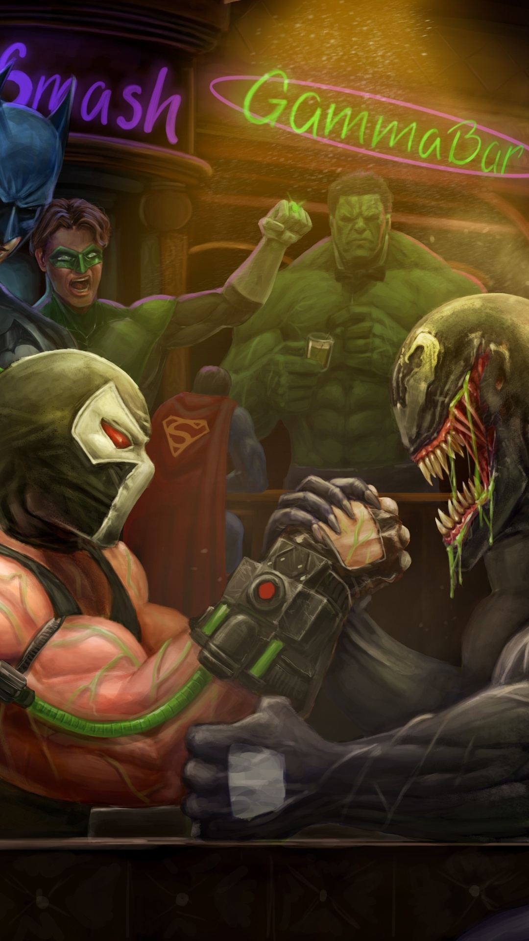 Venom Vs Bane Arm Wrestling