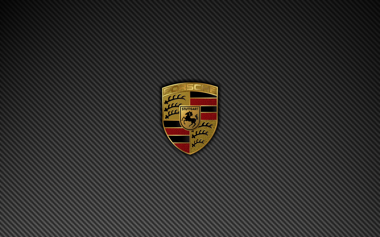 Porsche Badge Logo Carbon Fiber