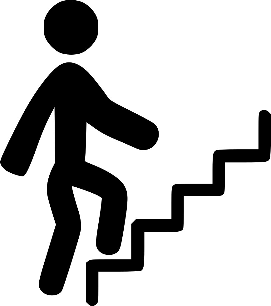Download Person Climbing Stairs Icon
